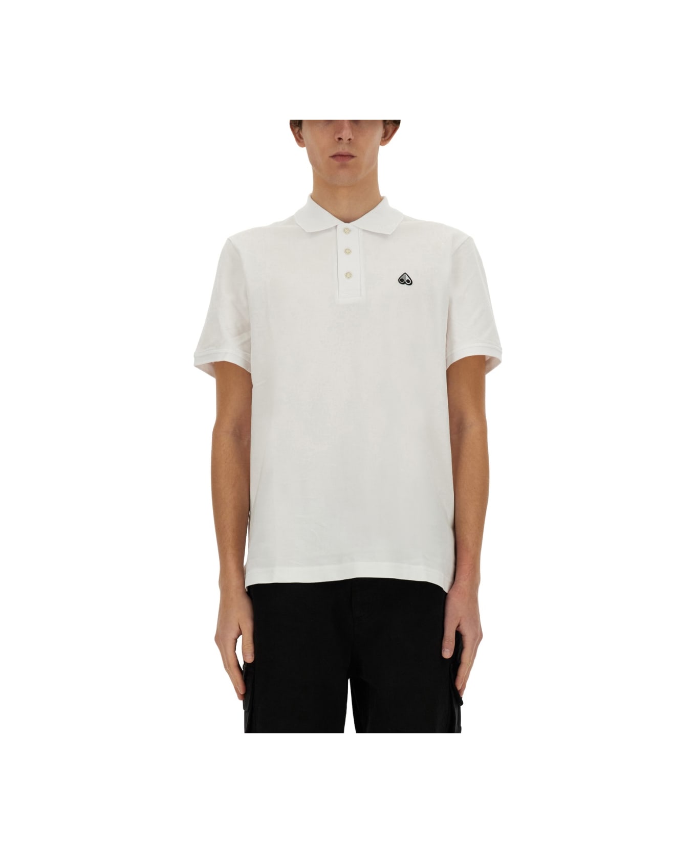 Moose Knuckles Polo In Pique. - WHITE
