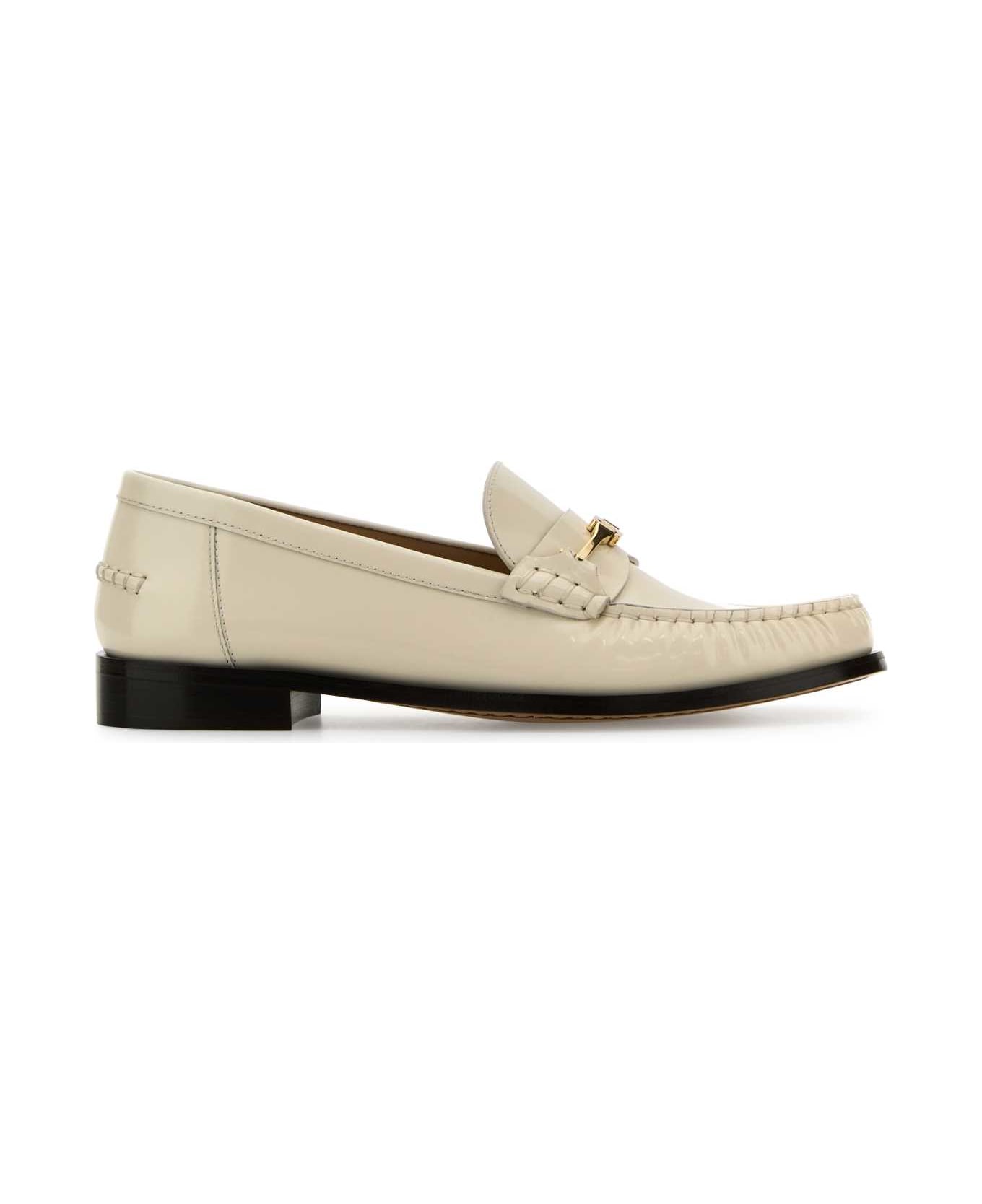 Ferragamo Ivory Leather Harry Loafers - MASBISMAS