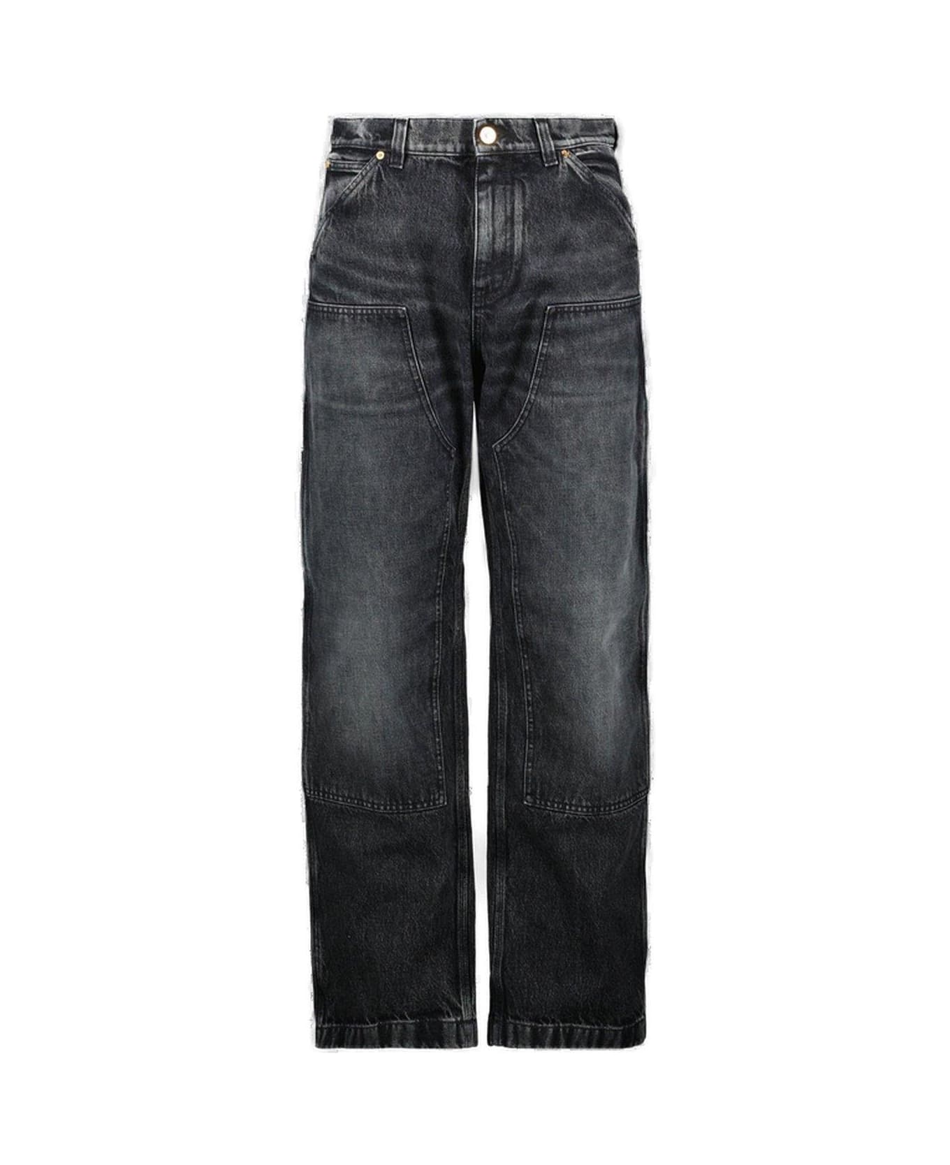Versace Logo-patch Patchwork-designed Jeans - MEDIUMBLACK