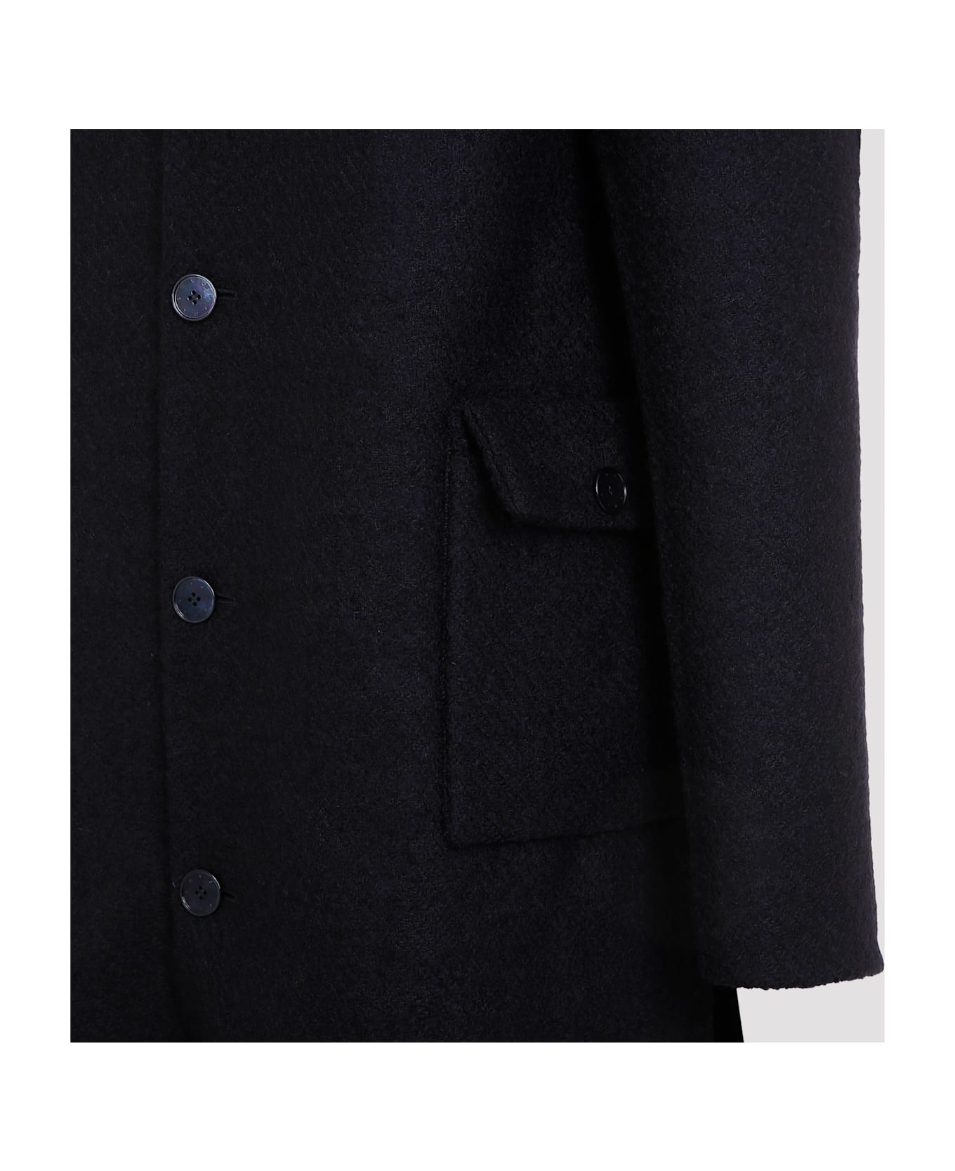 Givenchy Virgin Wool Coat - Night Blue