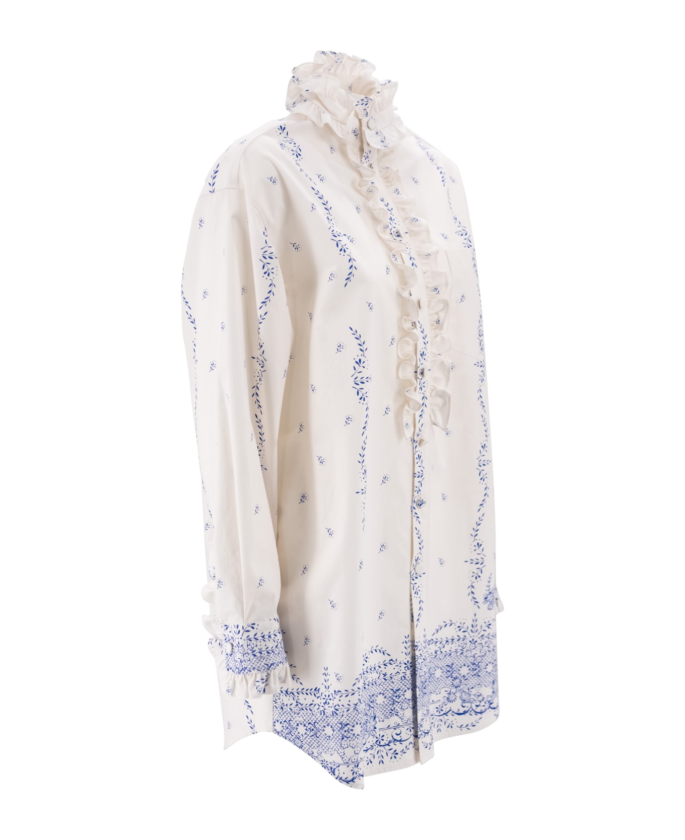 Philosophy di Lorenzo Serafini Floral-print Cotton Shirt Dress