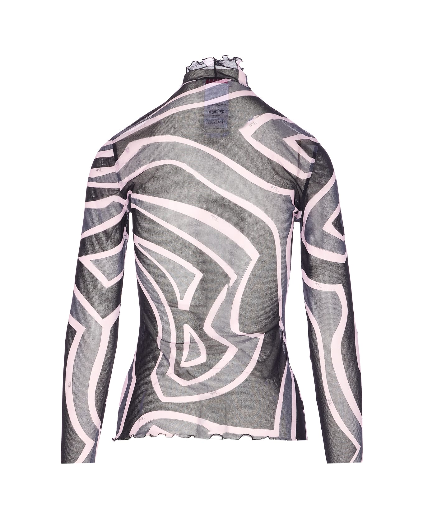 Pucci Labirinto Print Tulle Top - Pink