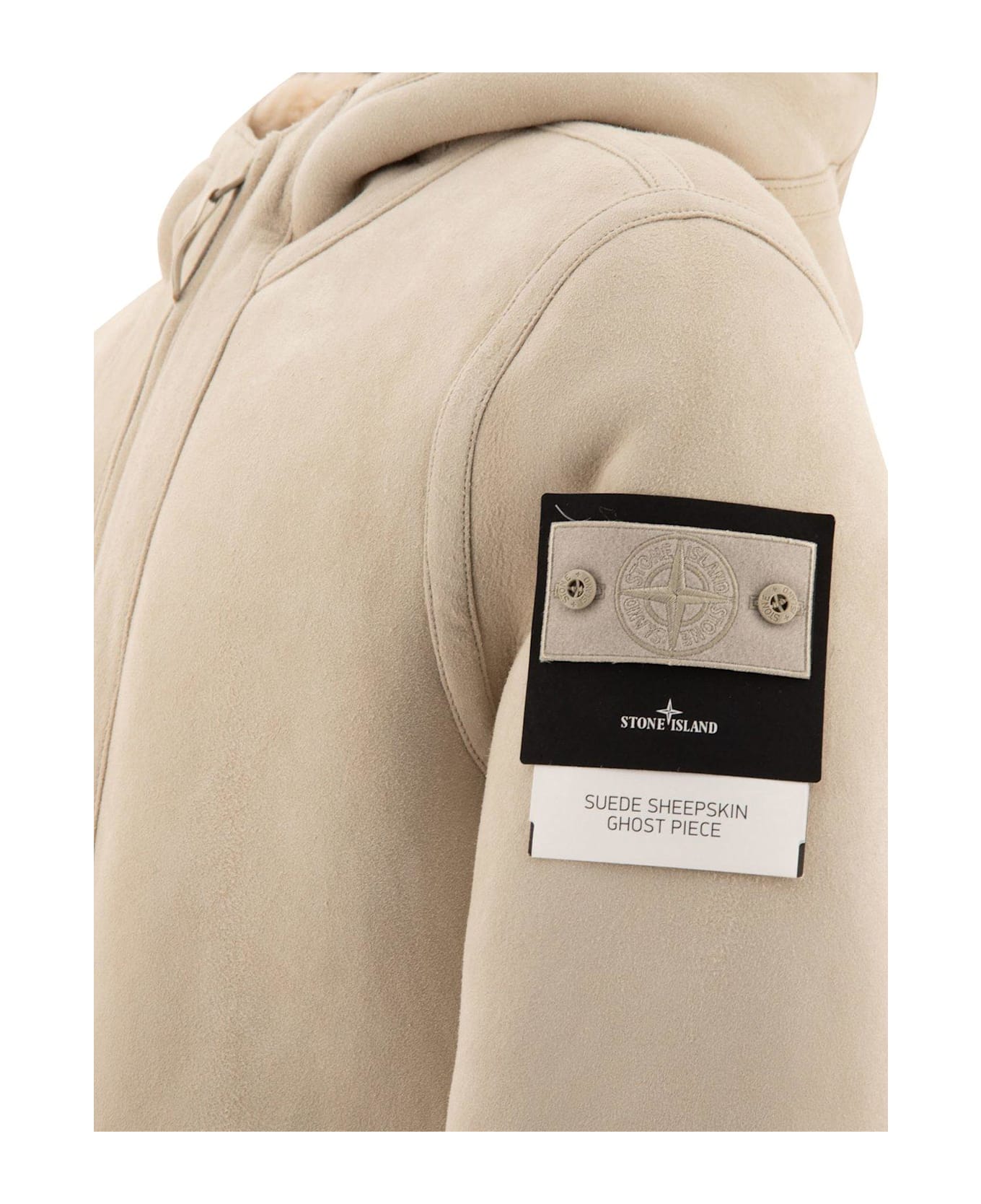 Stone Island Hooded Zipped Jacket - NEUTRALS ジャケット