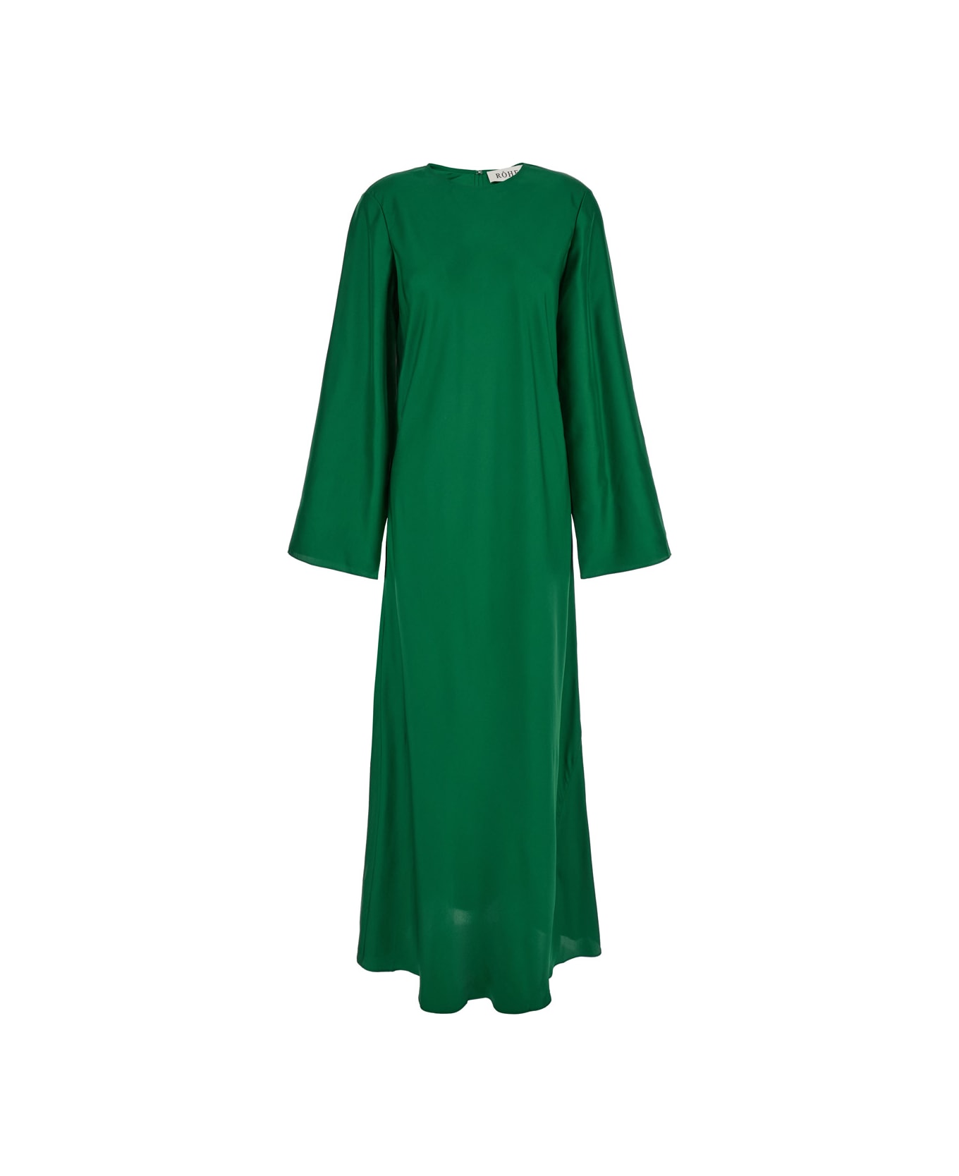 Róhe Minimal Wide Sleeved Silk Dress - Green