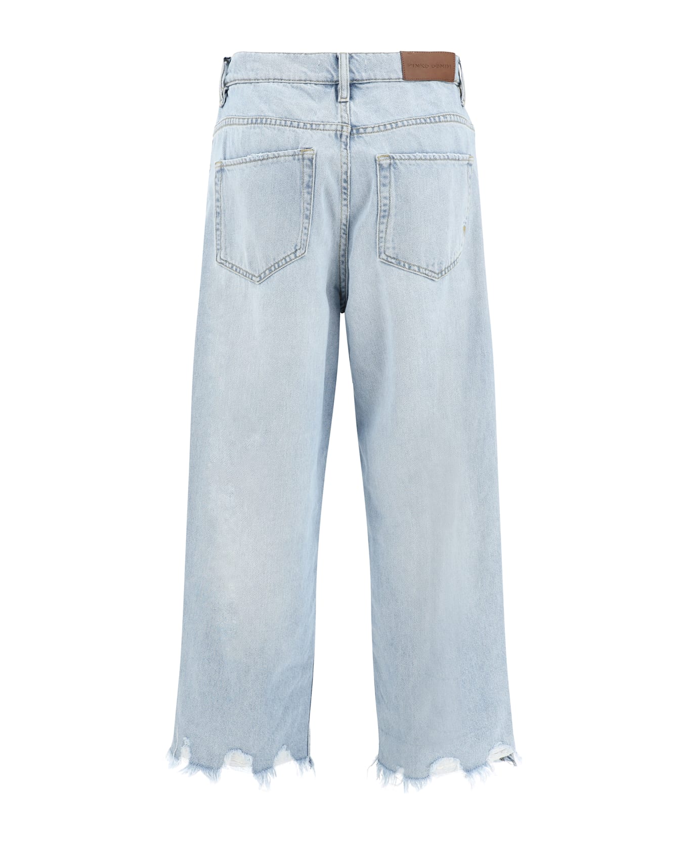 Pinko Ripped Hem Jeans - Lavaggio Bleach Chiaro
