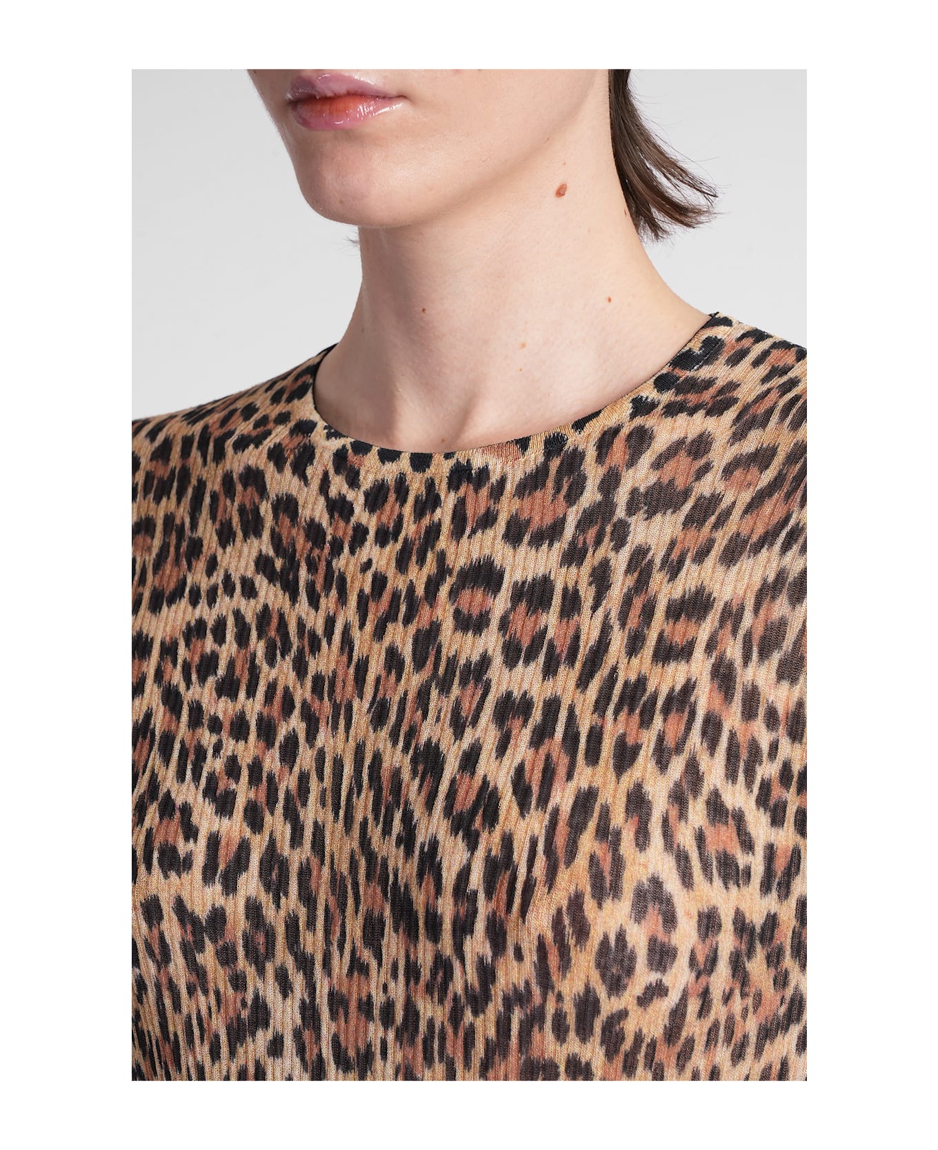 Blumarine Dress Woman In Animalier Cotton - Animalier
