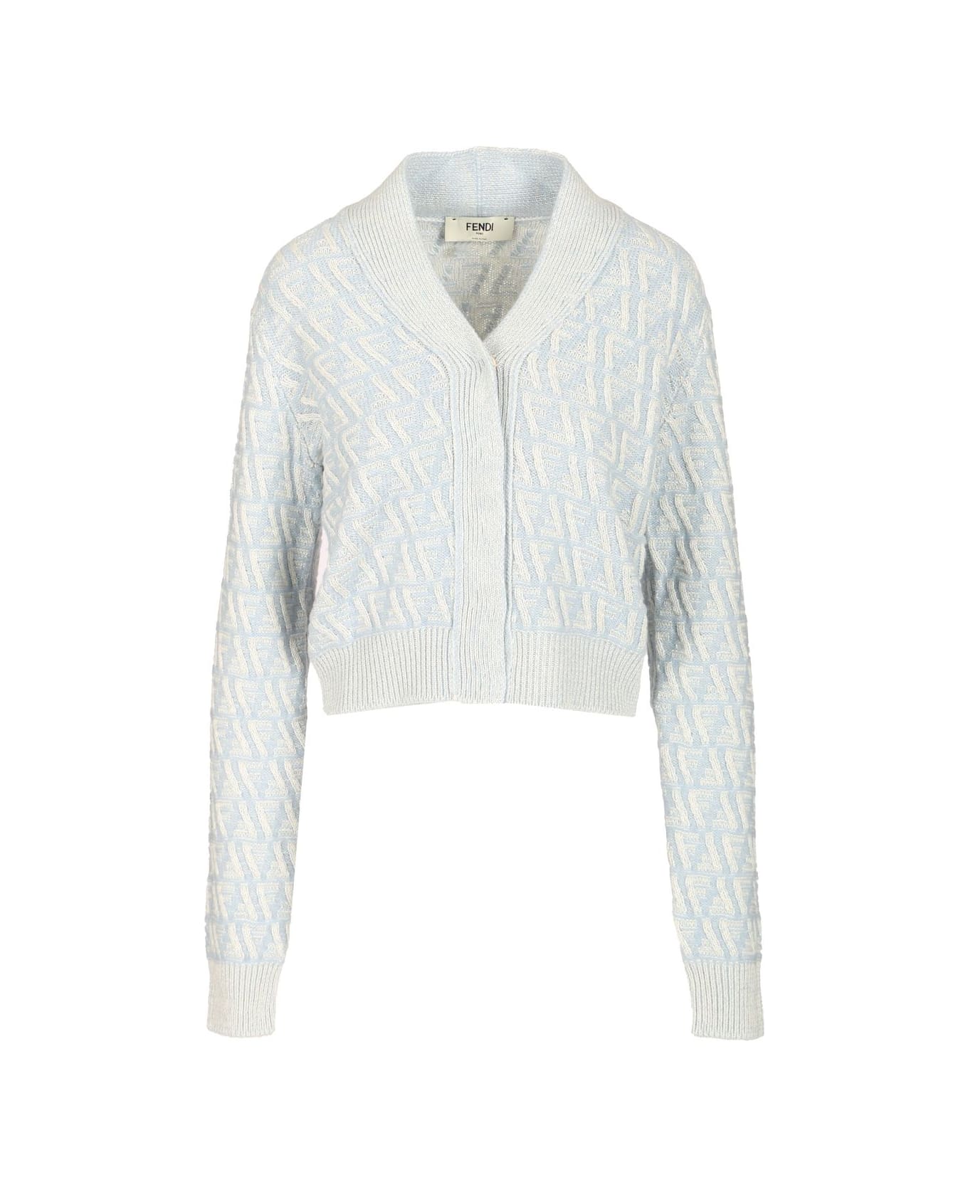 Fendi Wool And Cashmere Cardigan - Light blue