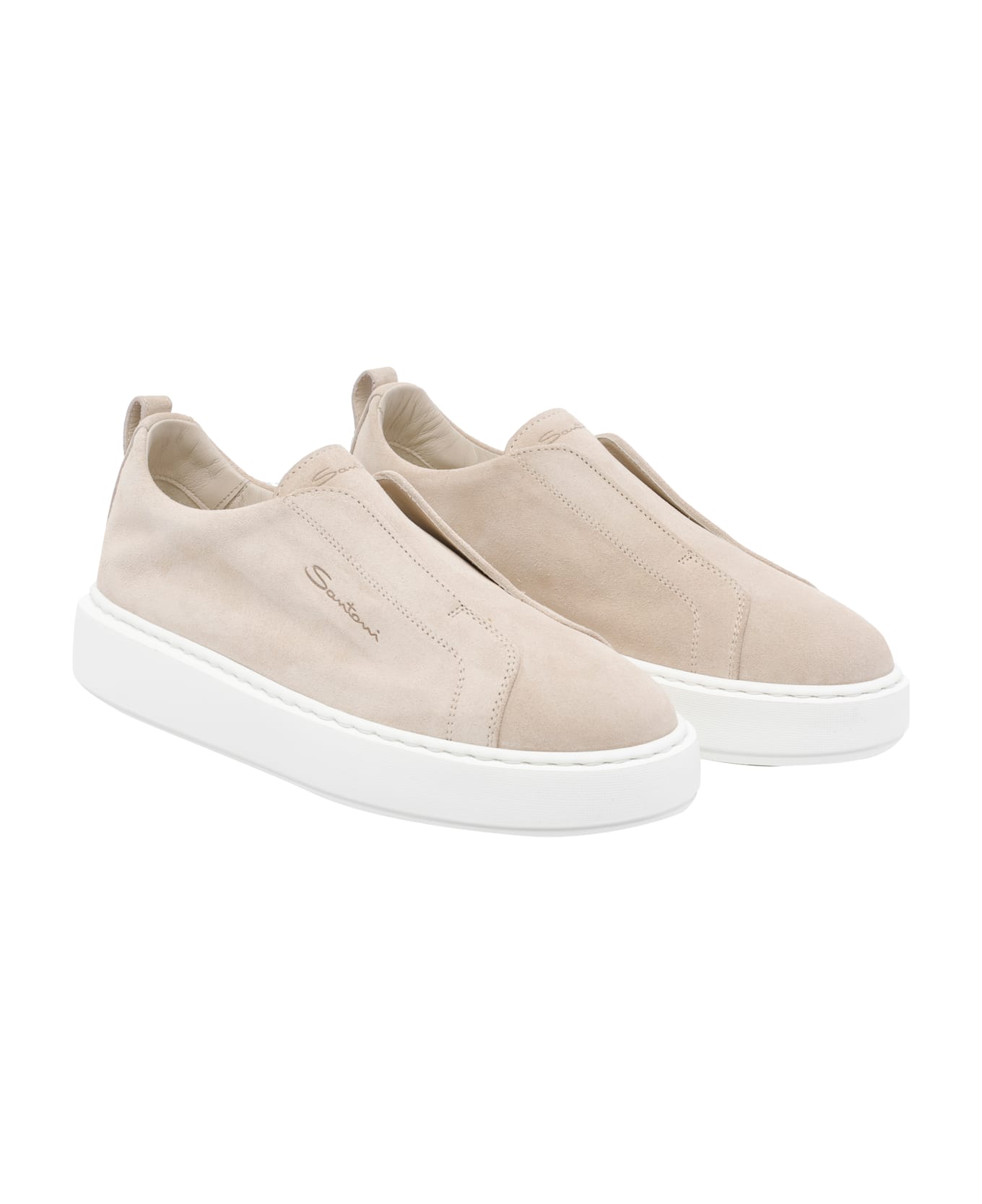Santoni Slip-on Sneakers - Beige