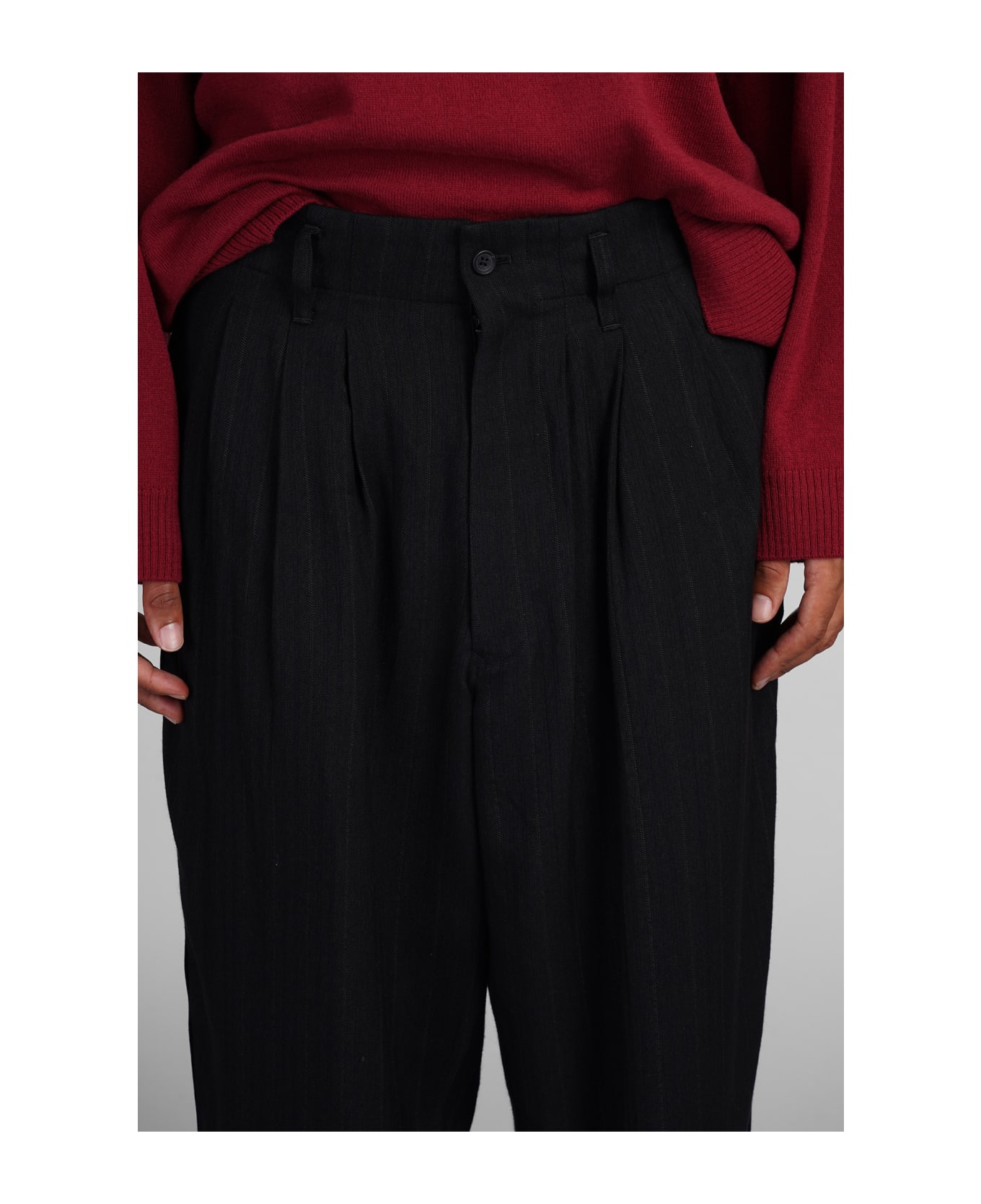 Yohji Yamamoto Pants In Black Rayon - black