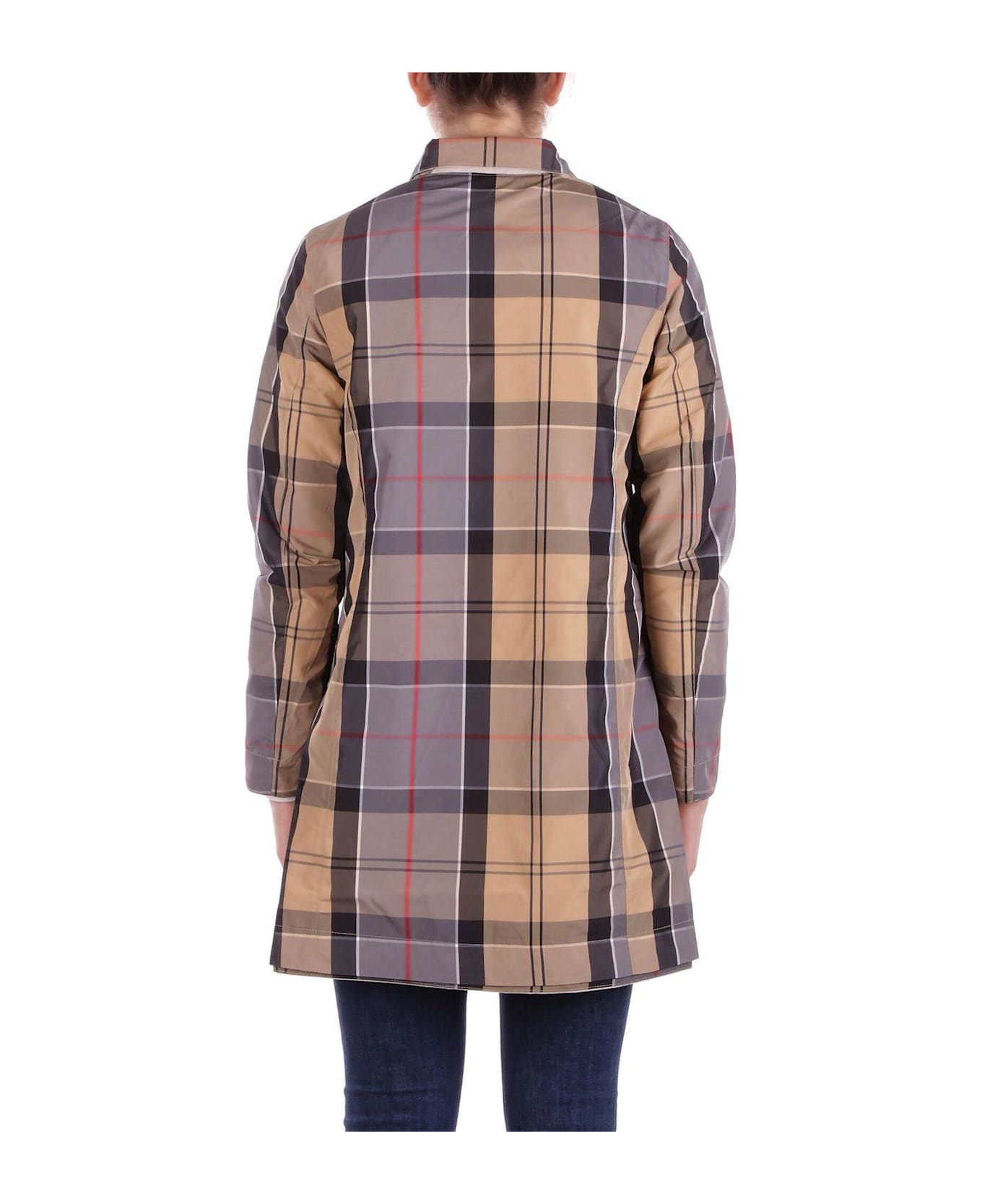 Barbour Straight Hem Buttoned Coat - Beige
