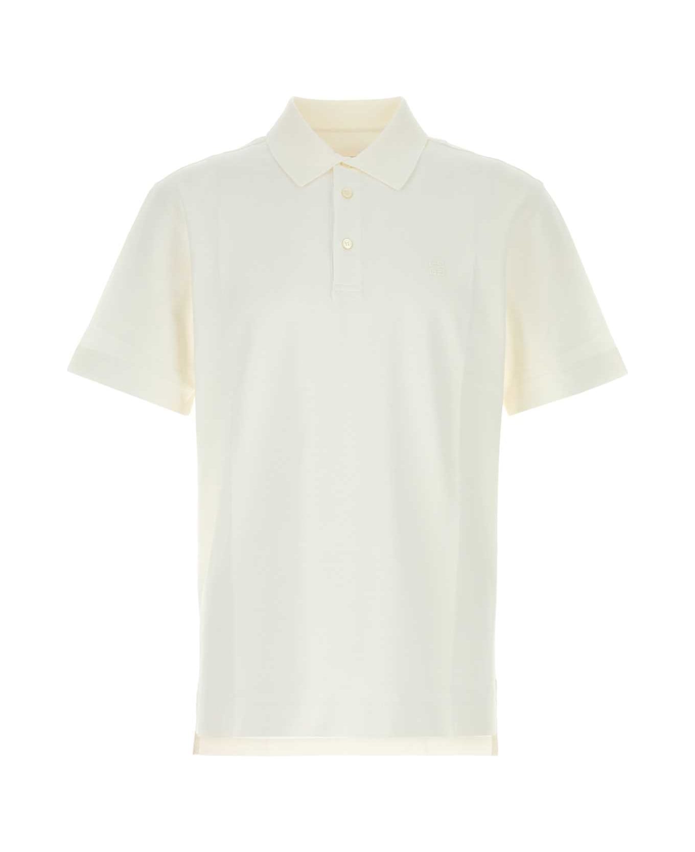 Givenchy Logo Embroidery Polo Shirt - White