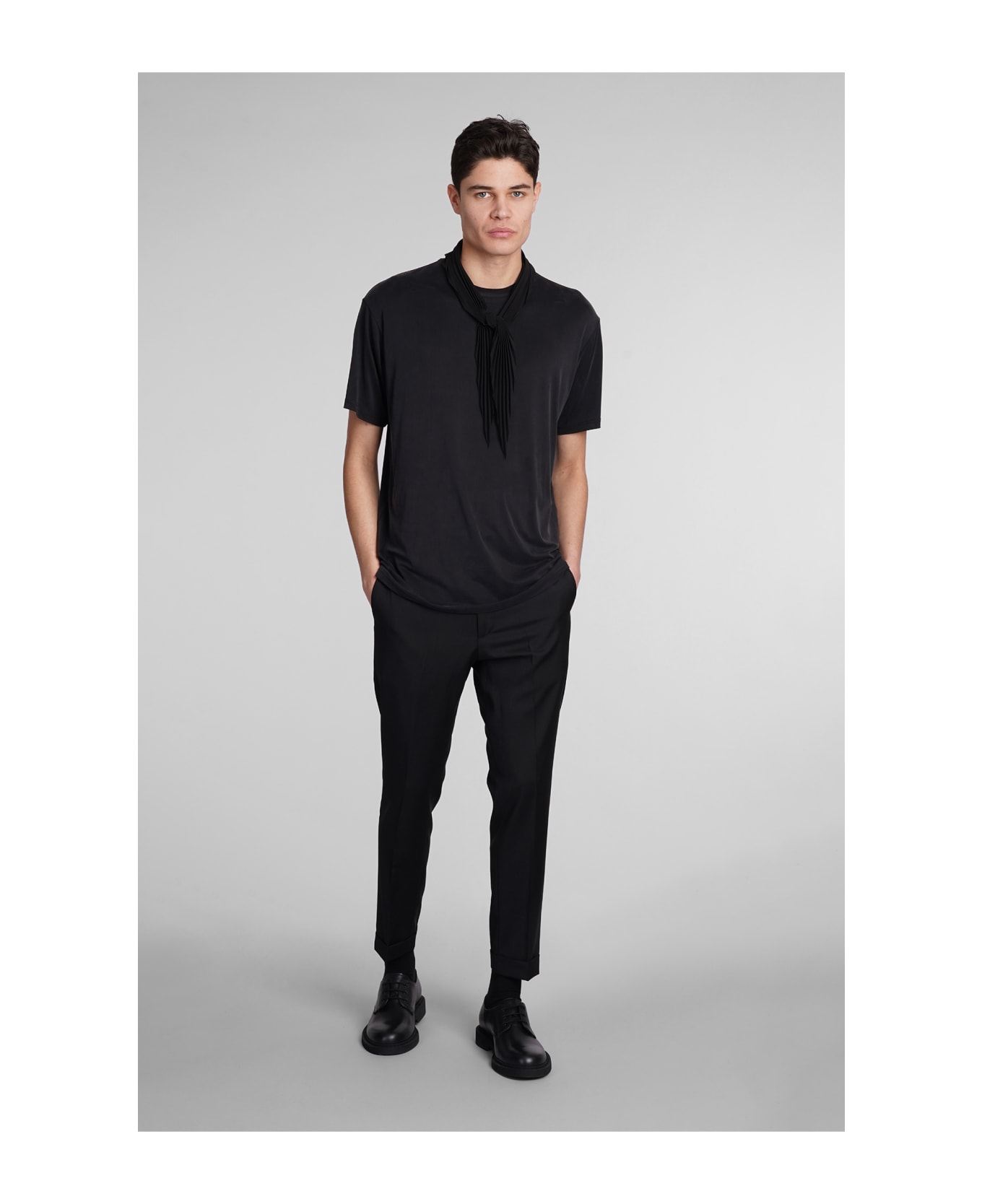 Low Brand B224 T-shirt In Black Polyamide Polyester - black