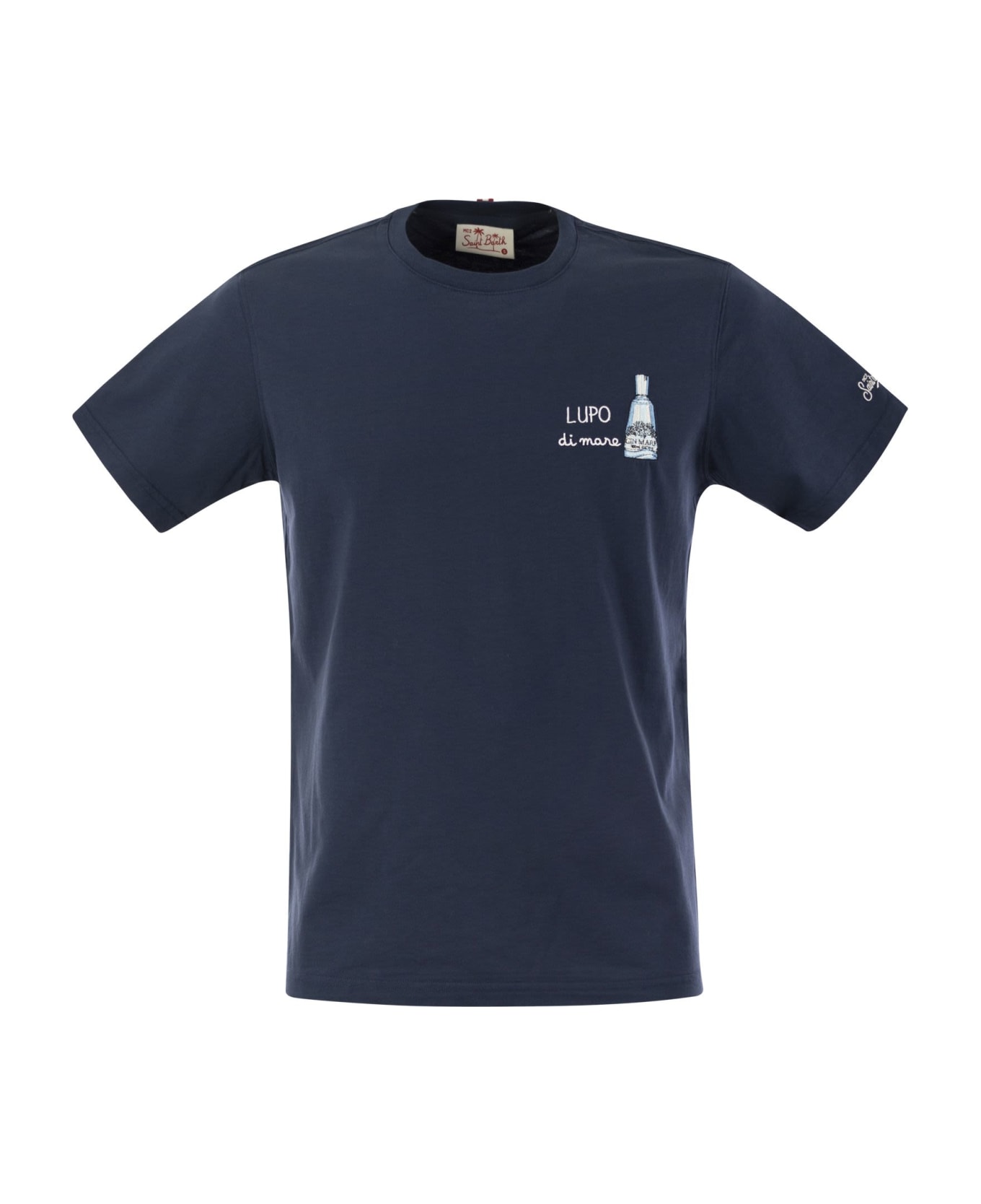 MC2 Saint Barth T-shirt With Chest Print - Blue