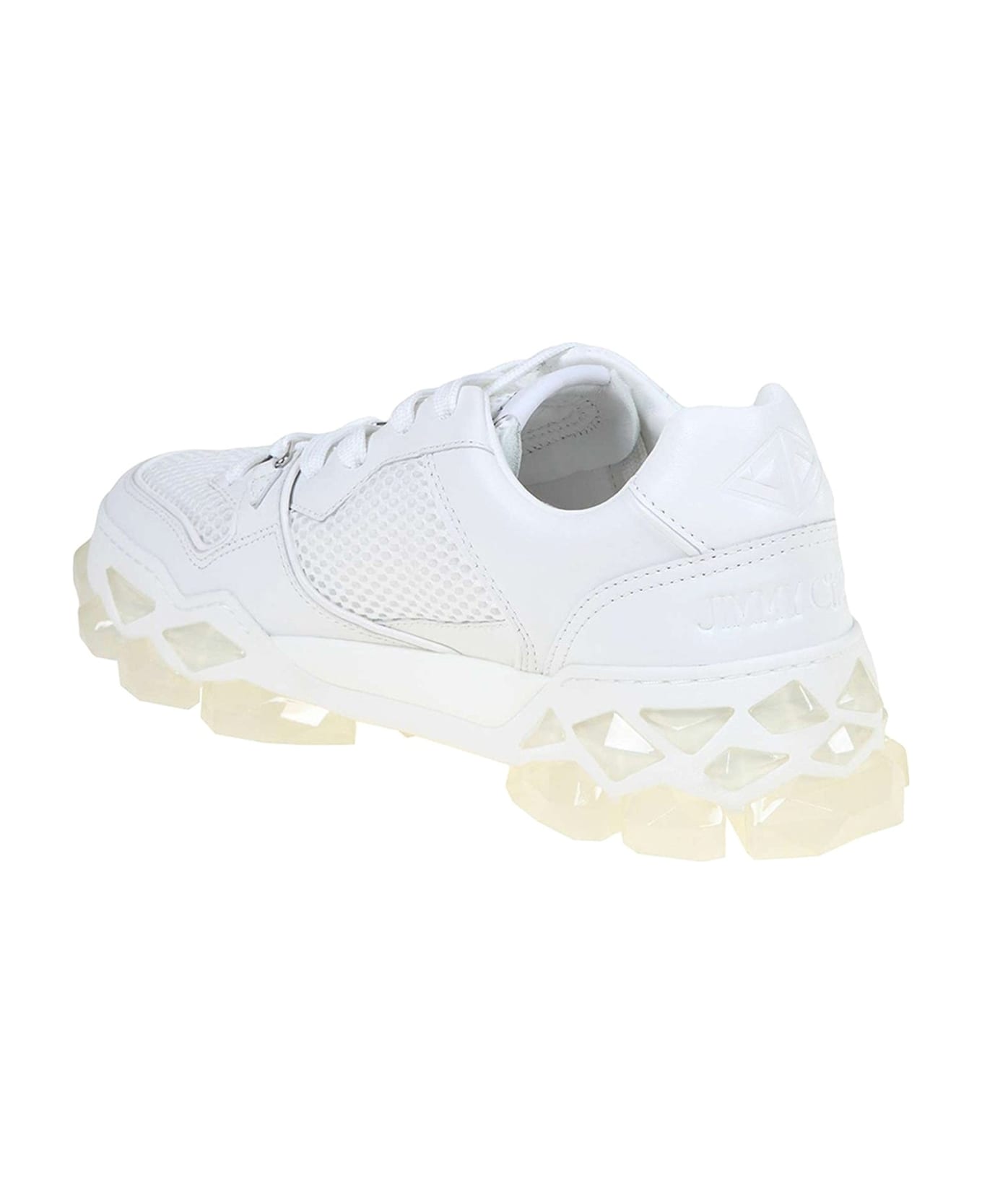 Jimmy Choo Diamond Leather Sneakers - White スニーカー