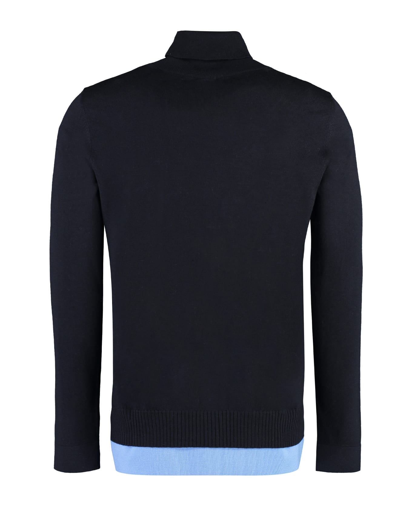 Off-White Wool Turtleneck Sweater - blue ニットウェア