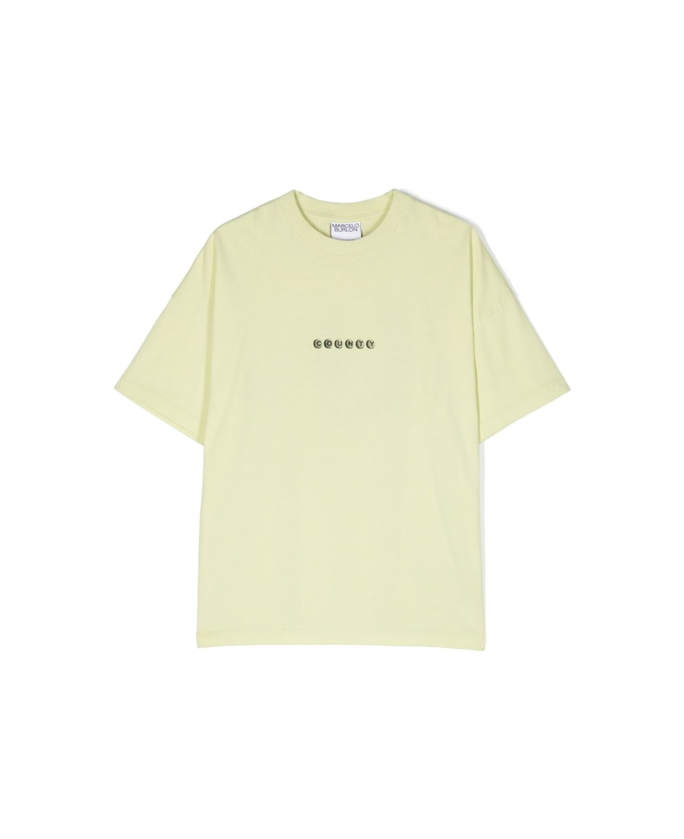 Marcelo Burlon Cotton T-shirt With Logo Print - Yellow Tシャツ＆ポロシャツ