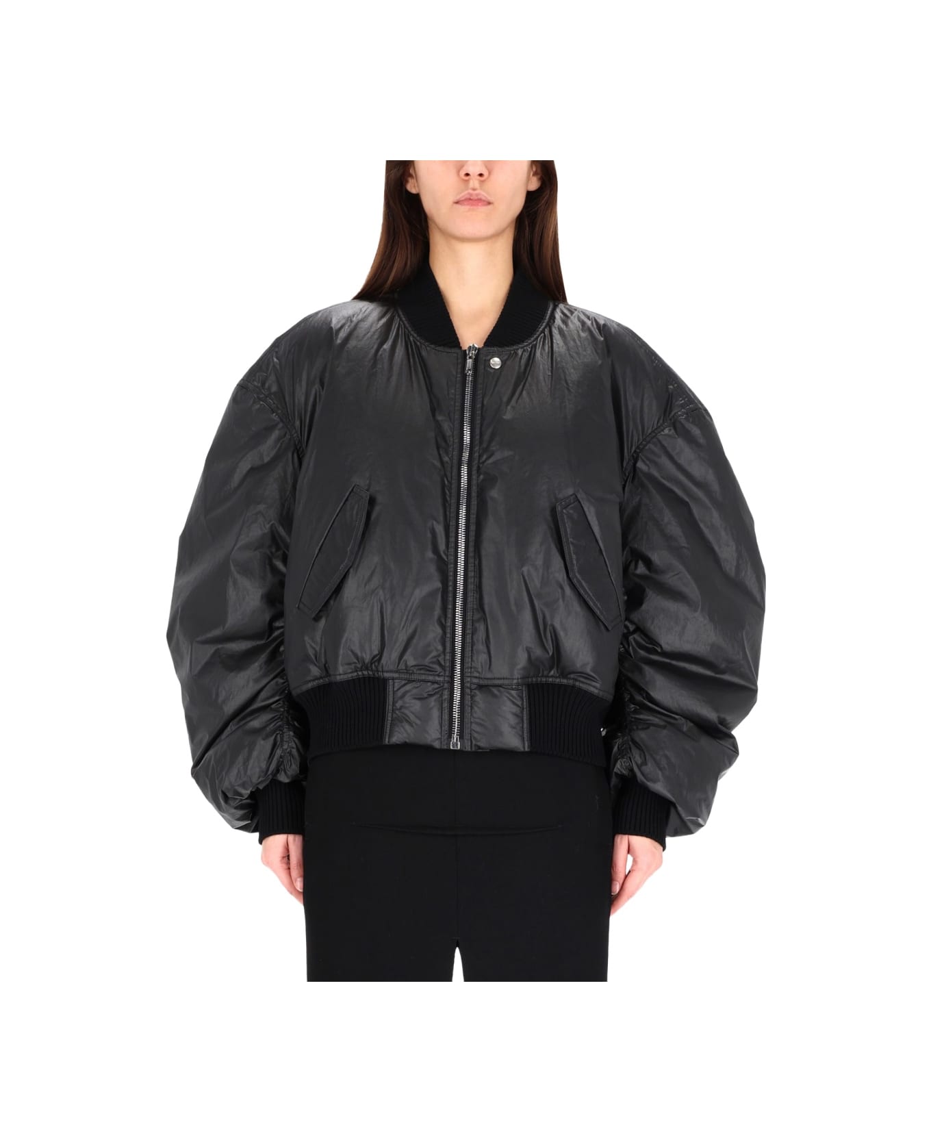 Rick Owens Bomber Jacket "runway Cal" - BLACK