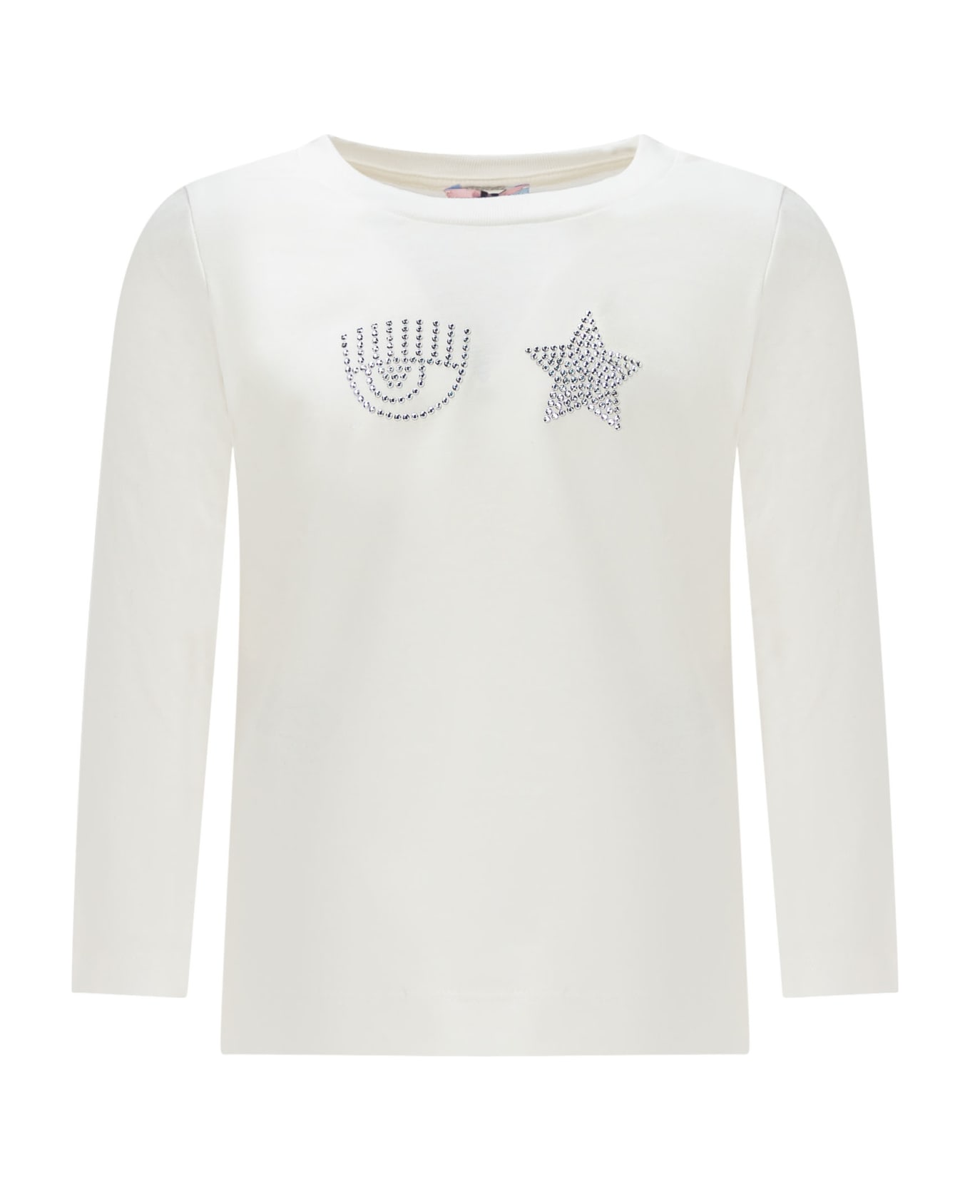Chiara Ferragni Long-sleeved T-shirt - PANNA Tシャツ＆ポロシャツ