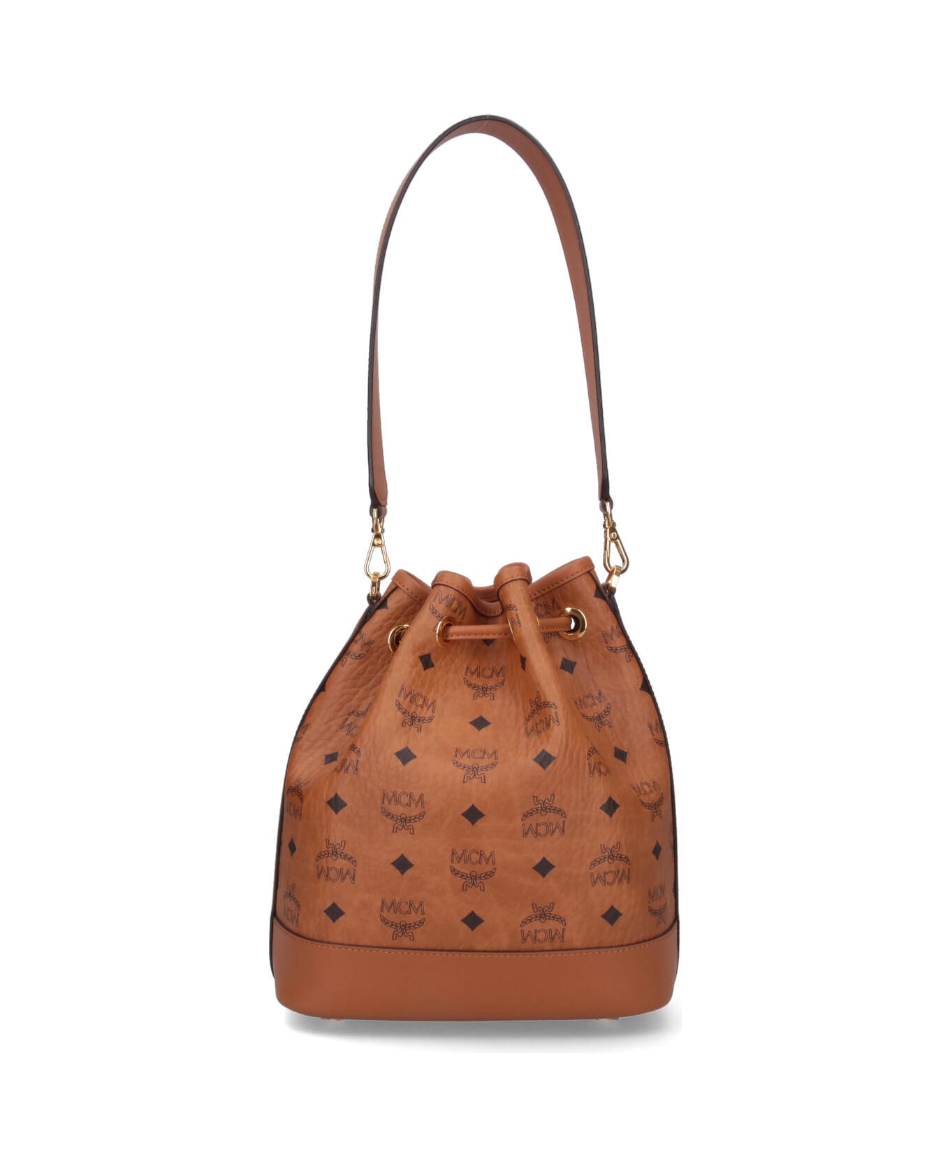 MCM Medium Bucket Bag "dessau" - Brown