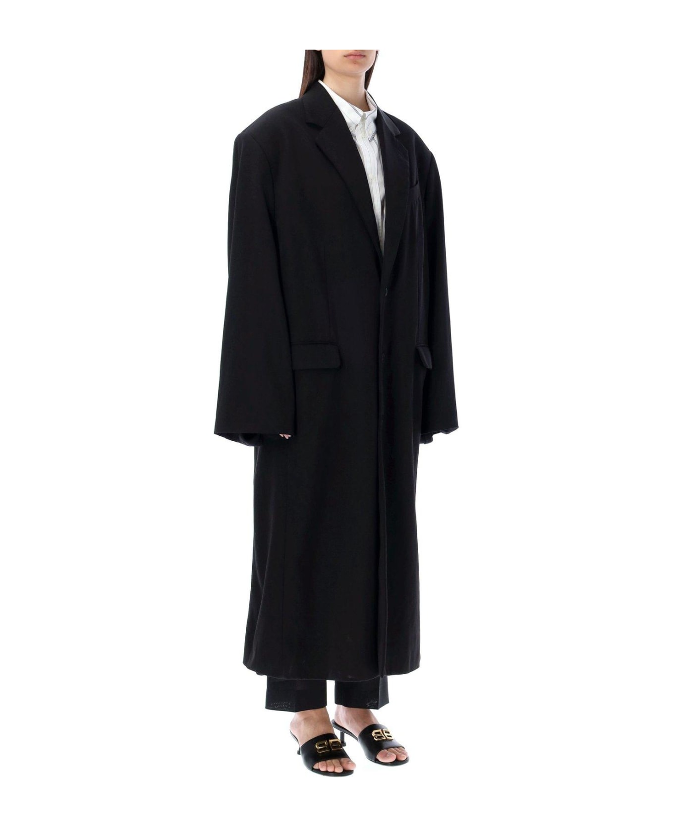 Balenciaga Skater Tailored Coat - Black
