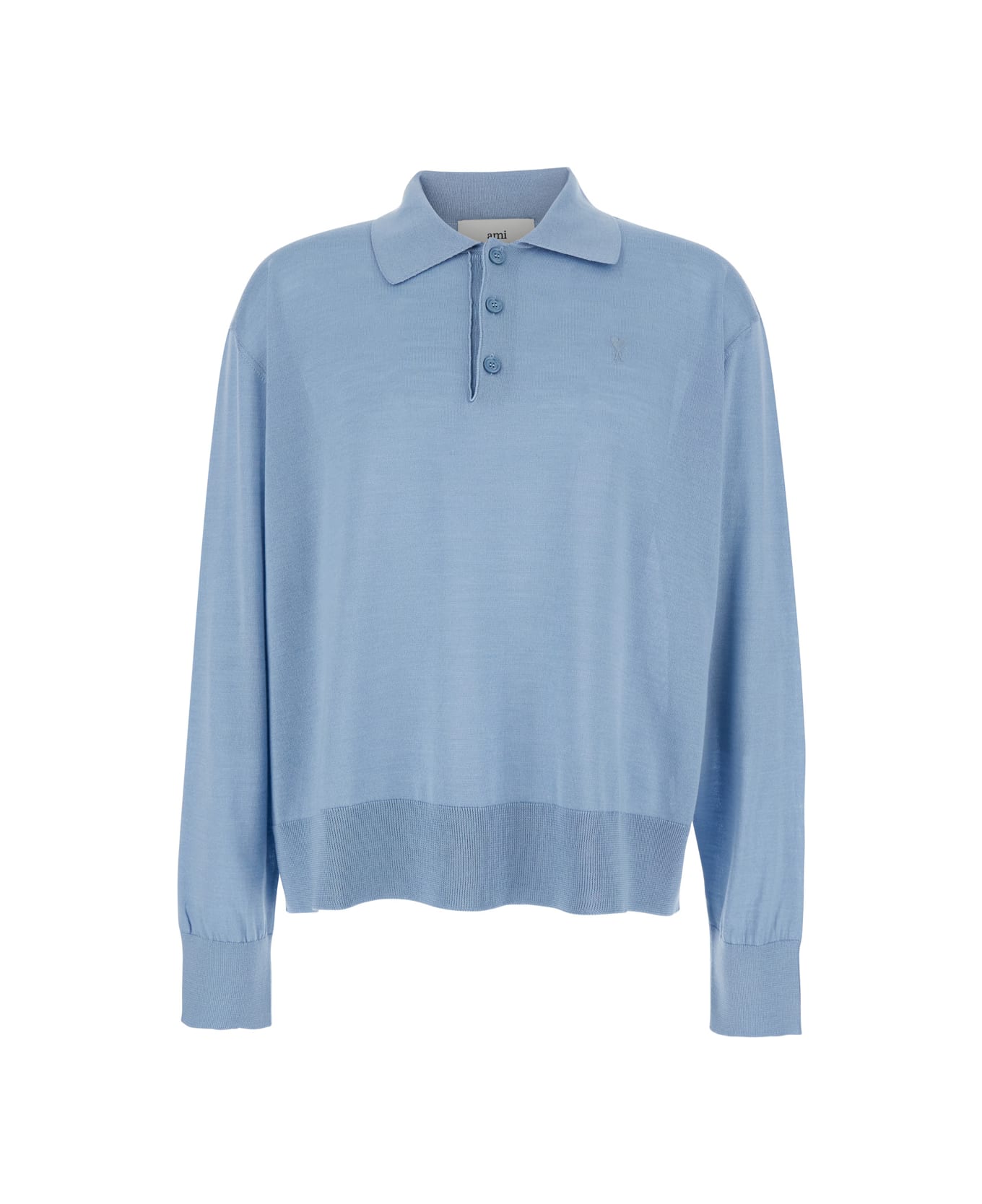 Ami Alexandre Mattiussi Hpl406 Wo Silk - Light blue