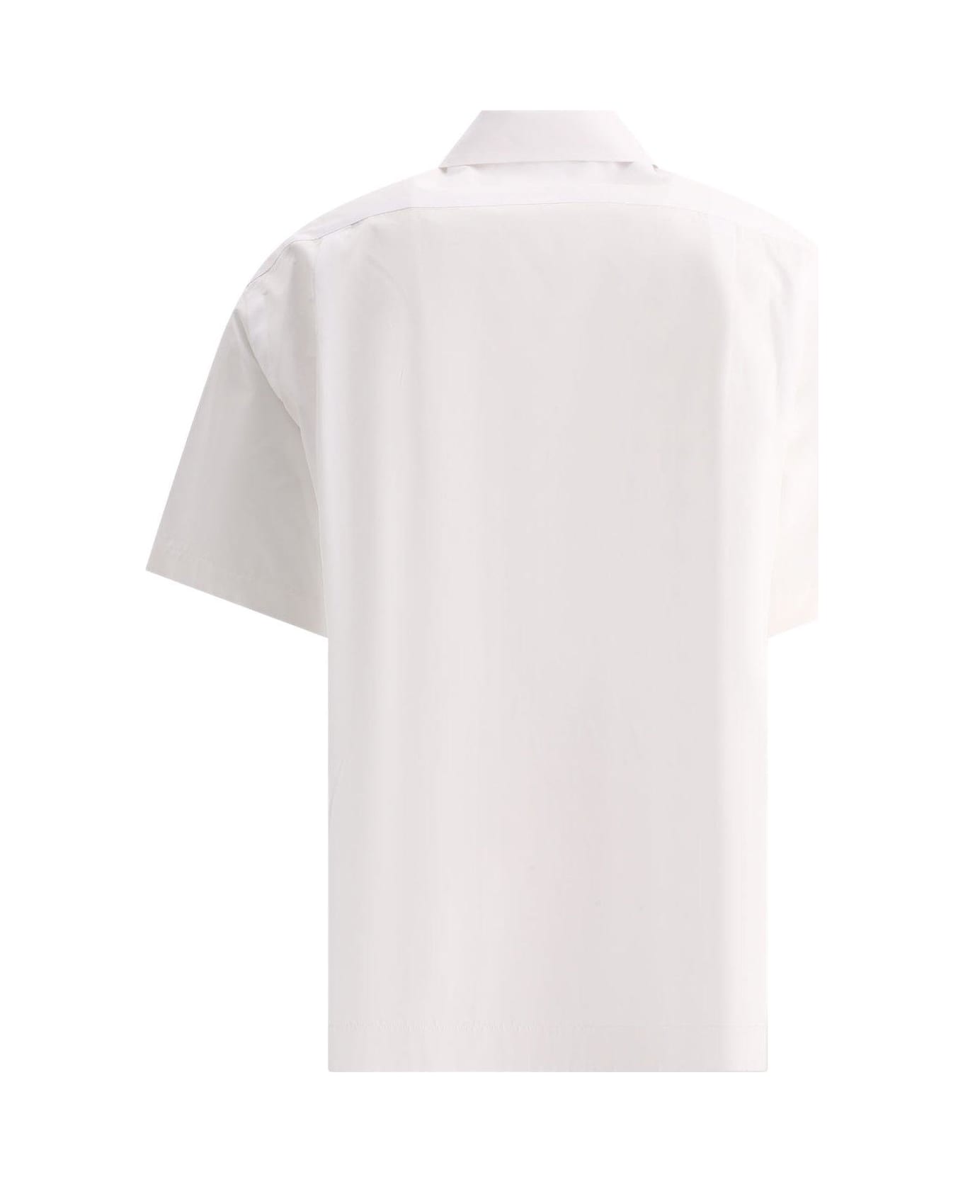 Sacai Short Sleeved Thomas Mason Poplin Shirt - Off white