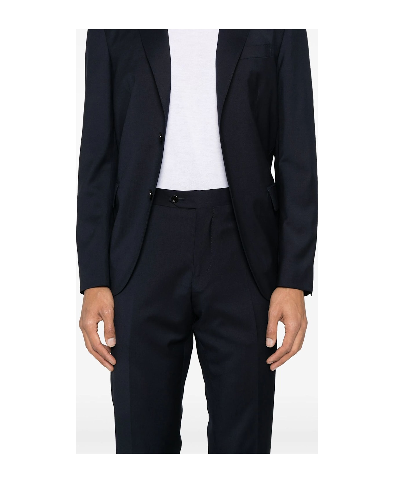 Lardini Prussian Blue Virgin Wool Suit - Blue