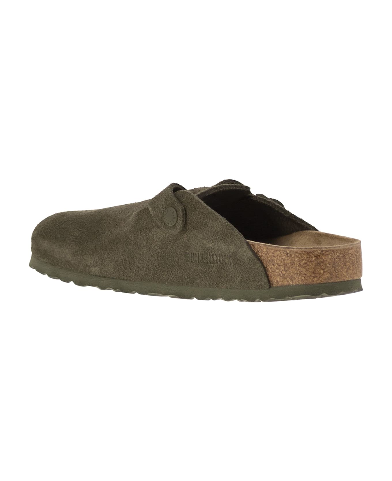 Birkenstock Boston - Suede Sabot - Green