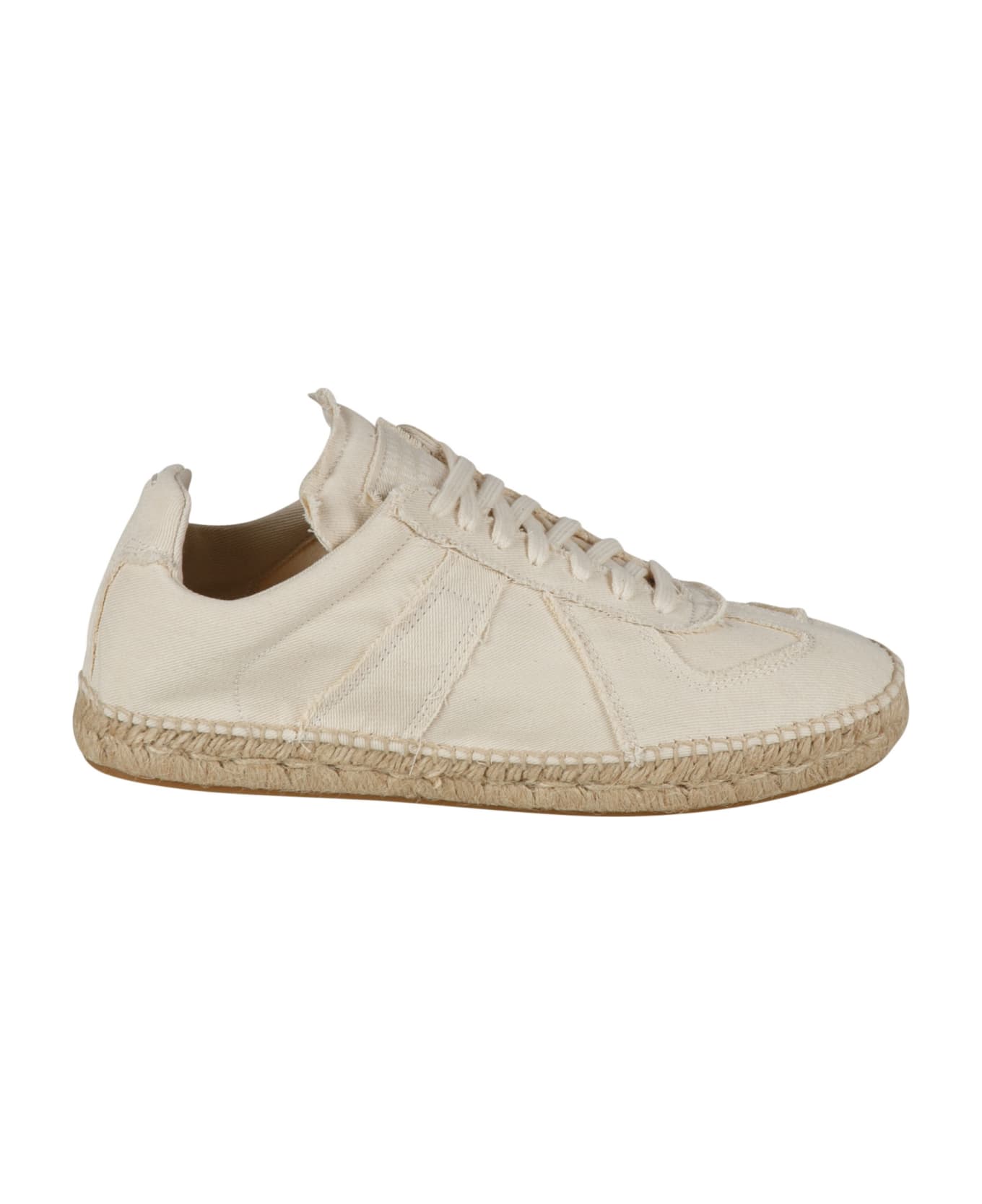 Maison Margiela Low-top Lace Up Sneakers - Birch White