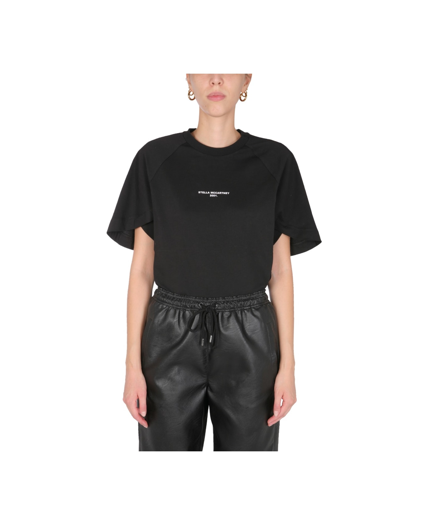 Stella McCartney T-shirt With Logo - BLACK Tシャツ