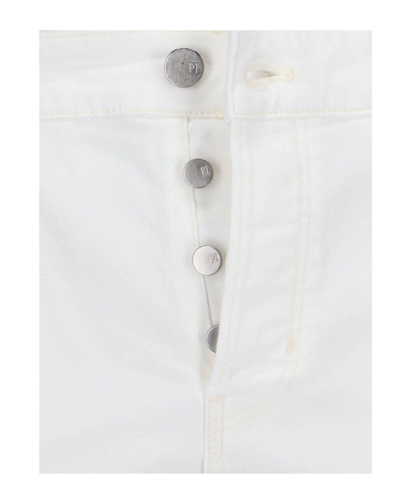 PT Torino 
breakfast
 Straight Jeans - White