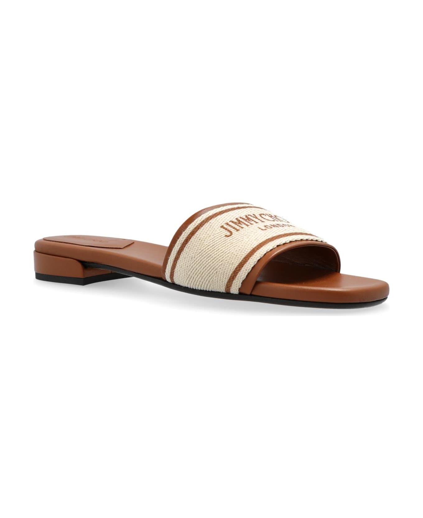 Jimmy Choo 'joa' Slides - Leather Brown
