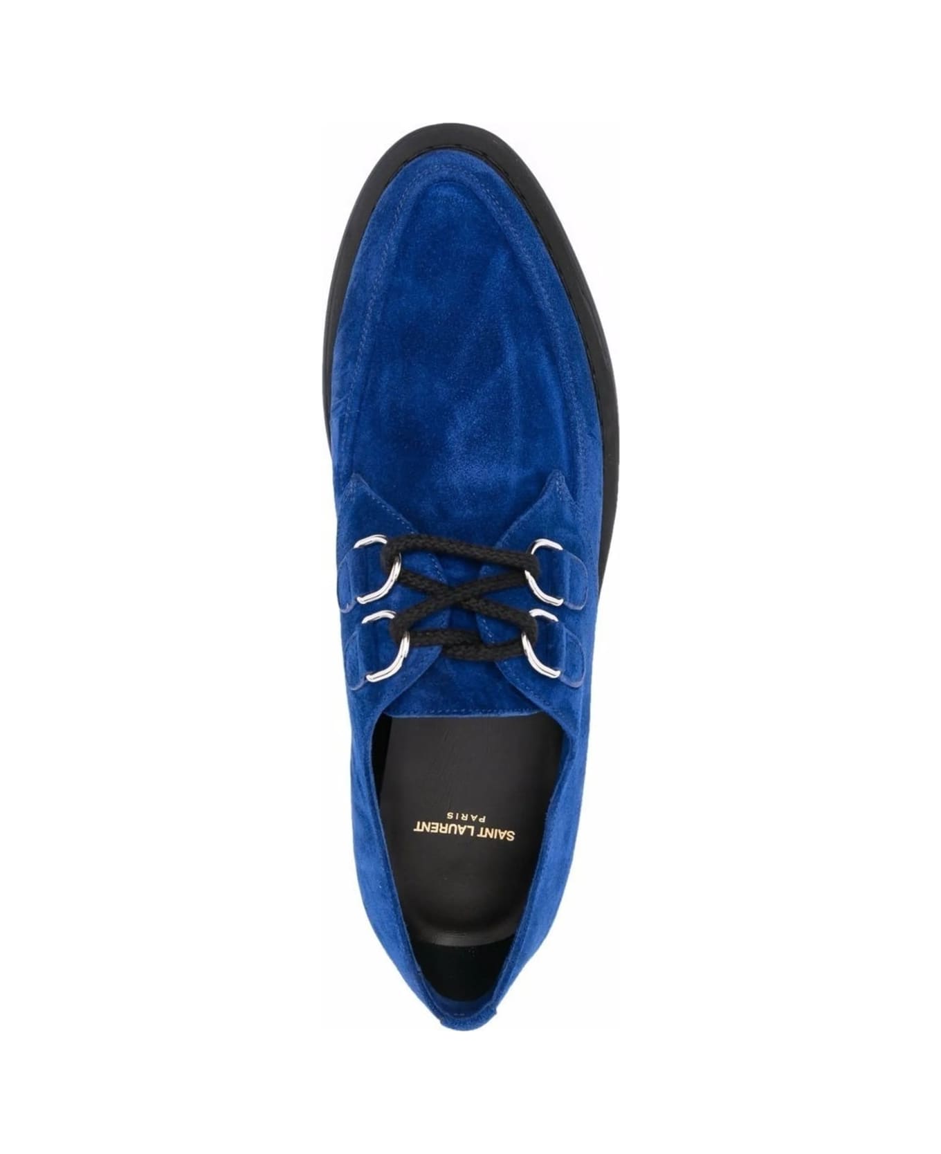 Saint Laurent Teddy Suede Derbies - Blue レースアップシューズ