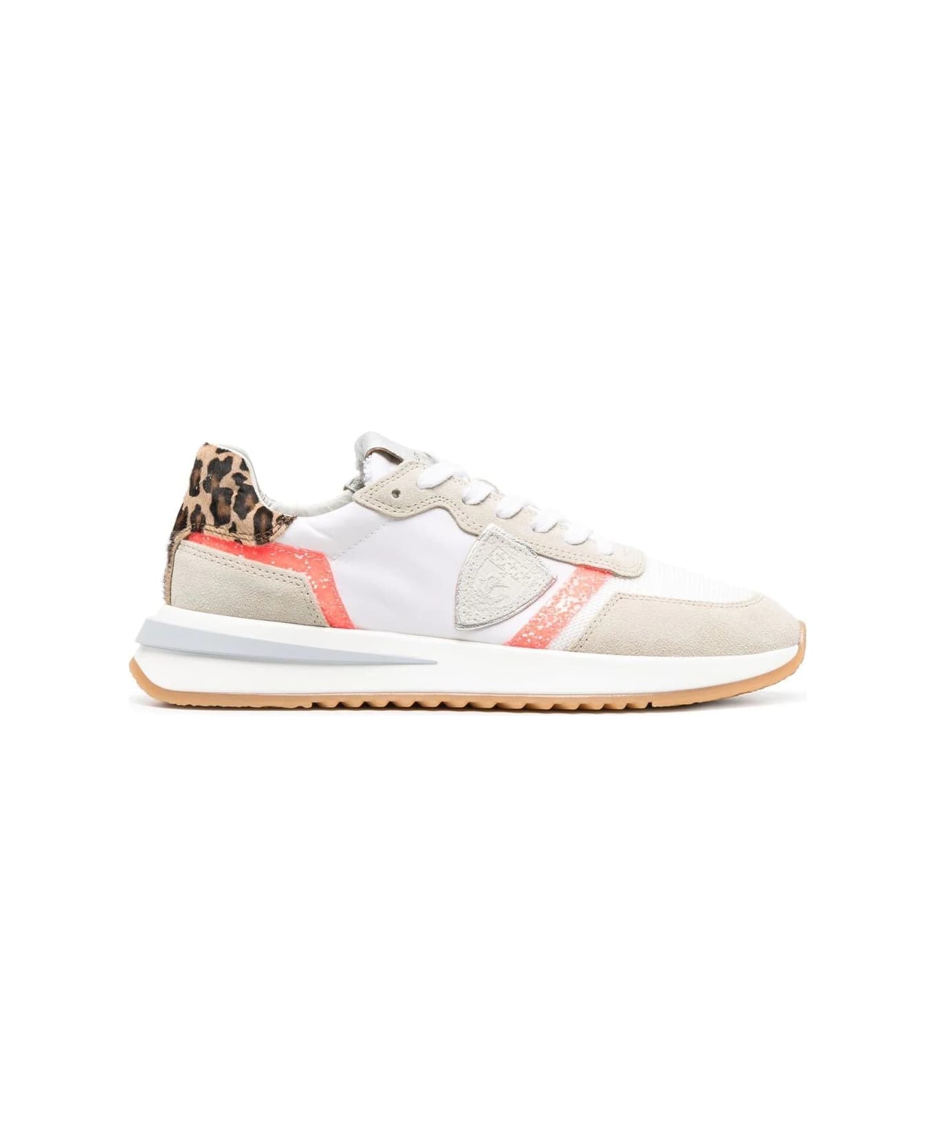 Philippe Model Tropez 2.1 Running Sneakers - Blanc Coral - White