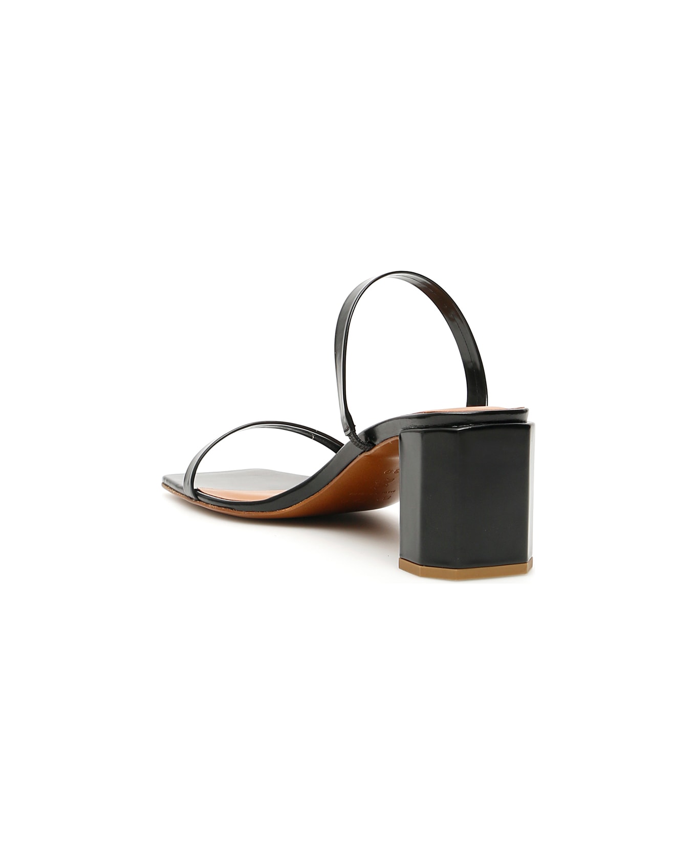 BY FAR Tanya Semi-gloss Leather Mules - BLACK (Black)