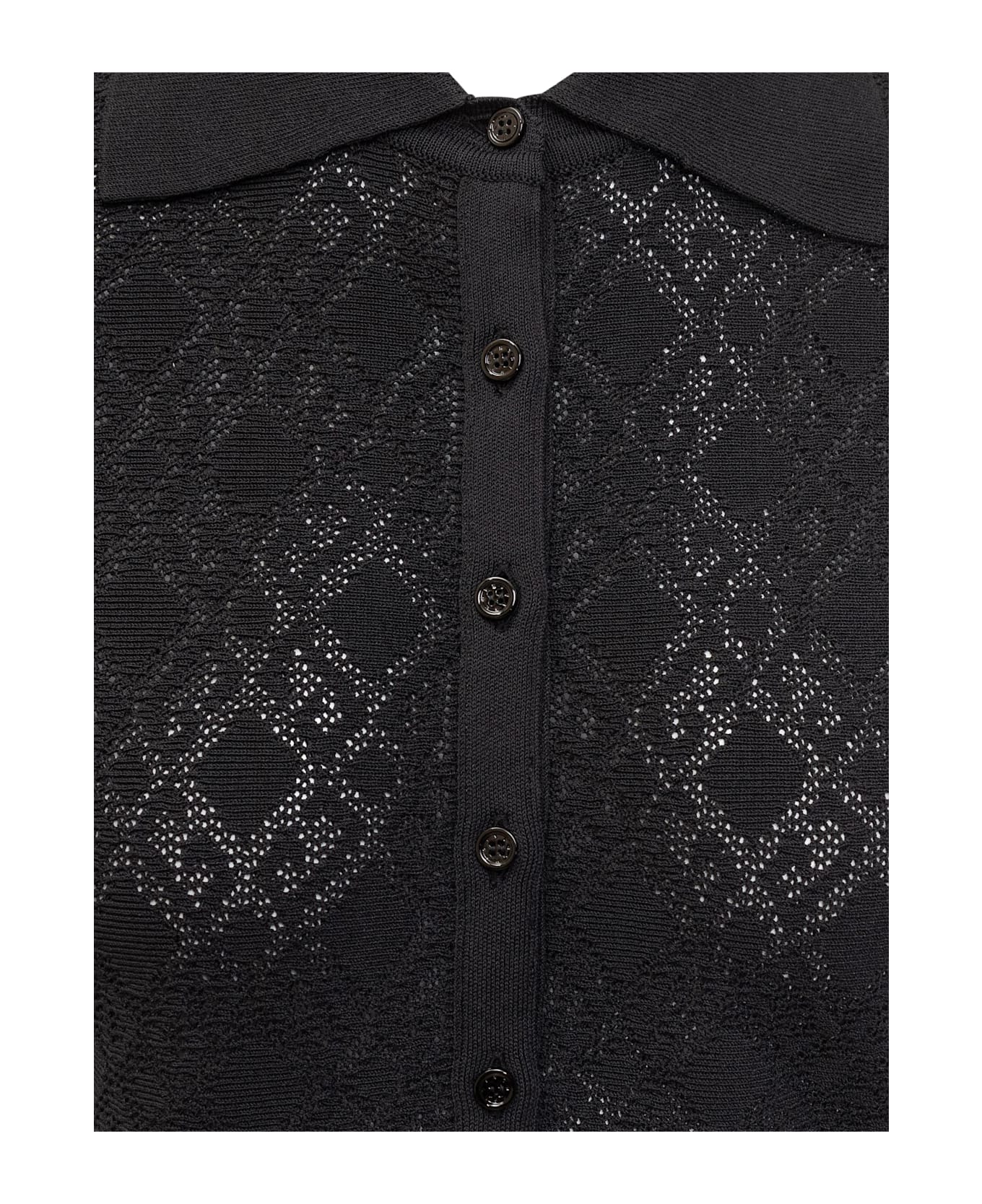Givenchy Polo Dress In Monogram 72 Jacquard - BLACK