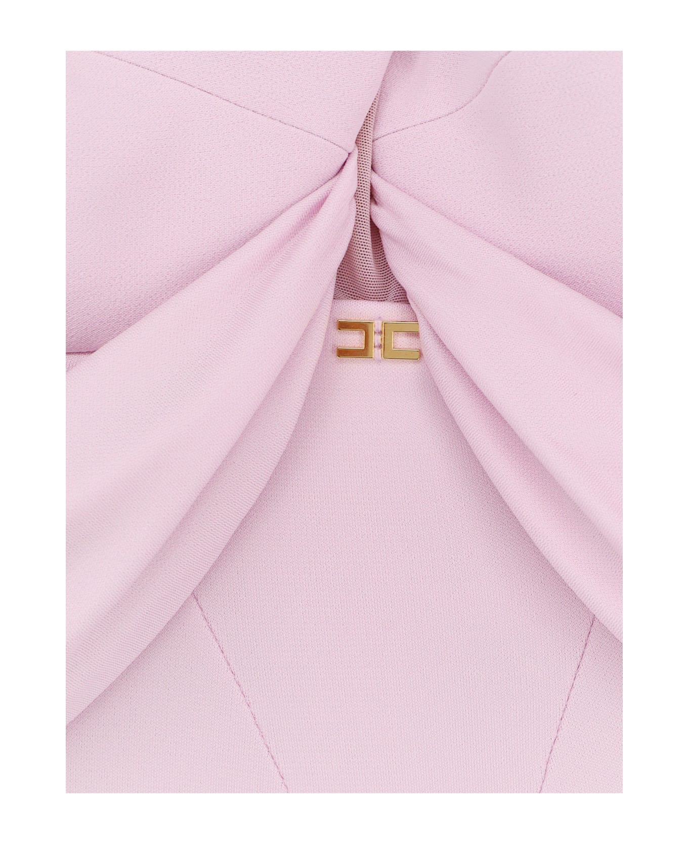Elisabetta Franchi Red Carpet Stretch Viscose Long Dress - Pink