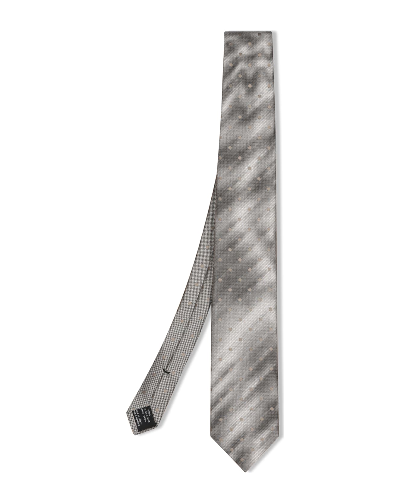 Tom Ford Polka Dot Grey/beige Tie - Brown