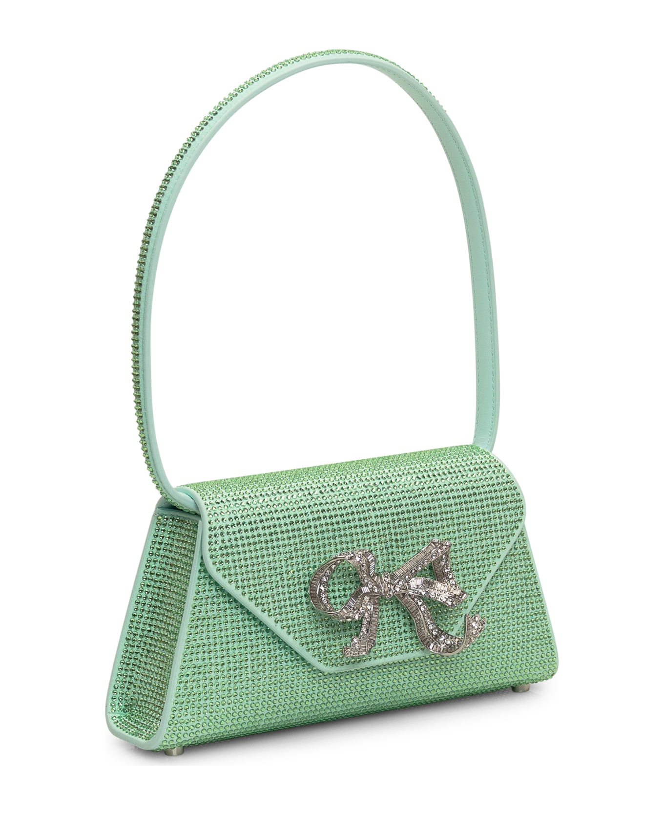 self-portrait Hotfix Bow Mini Bag - GREEN