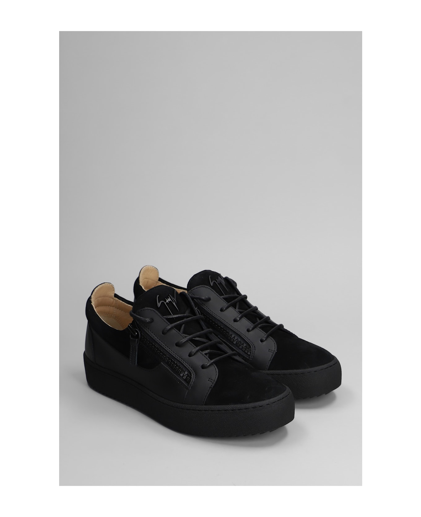 Giuseppe Zanotti Gz94 Sneakers In Black Suede - black