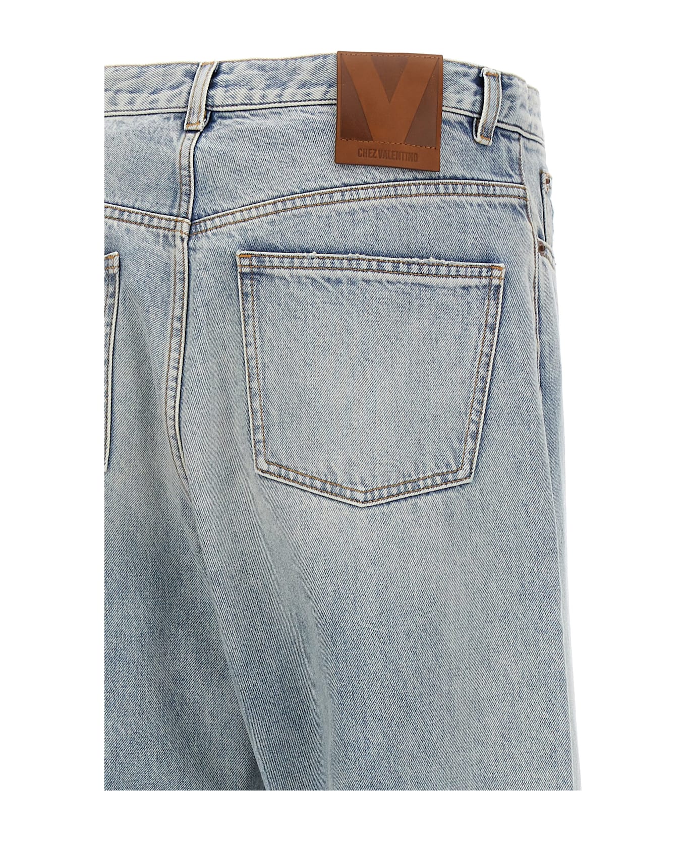 Valentino Garavani Turn-up Jeans - Light Blue