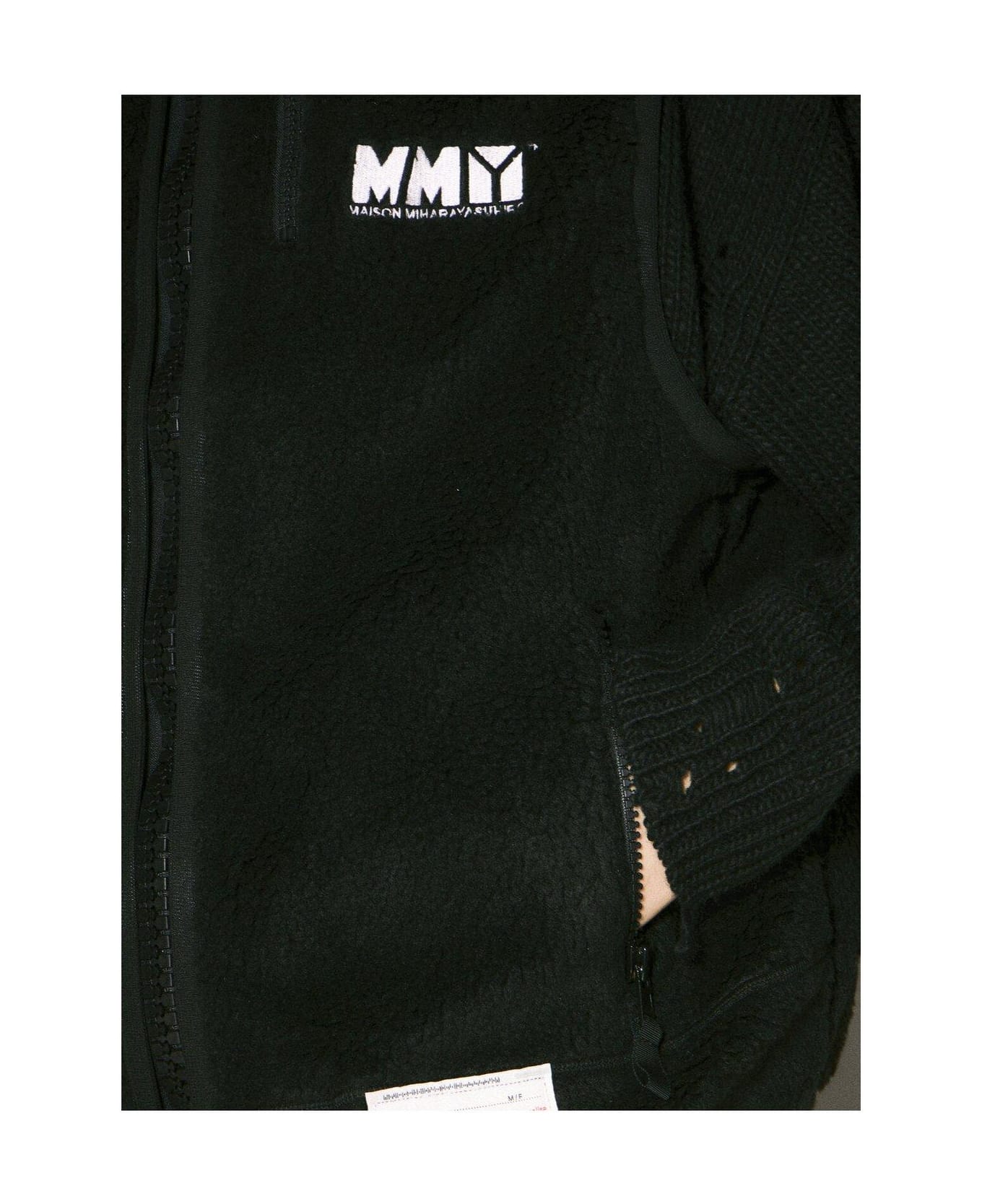 Mihara Yasuhiro Logo-embroidered Sleeveless Jacket - Black