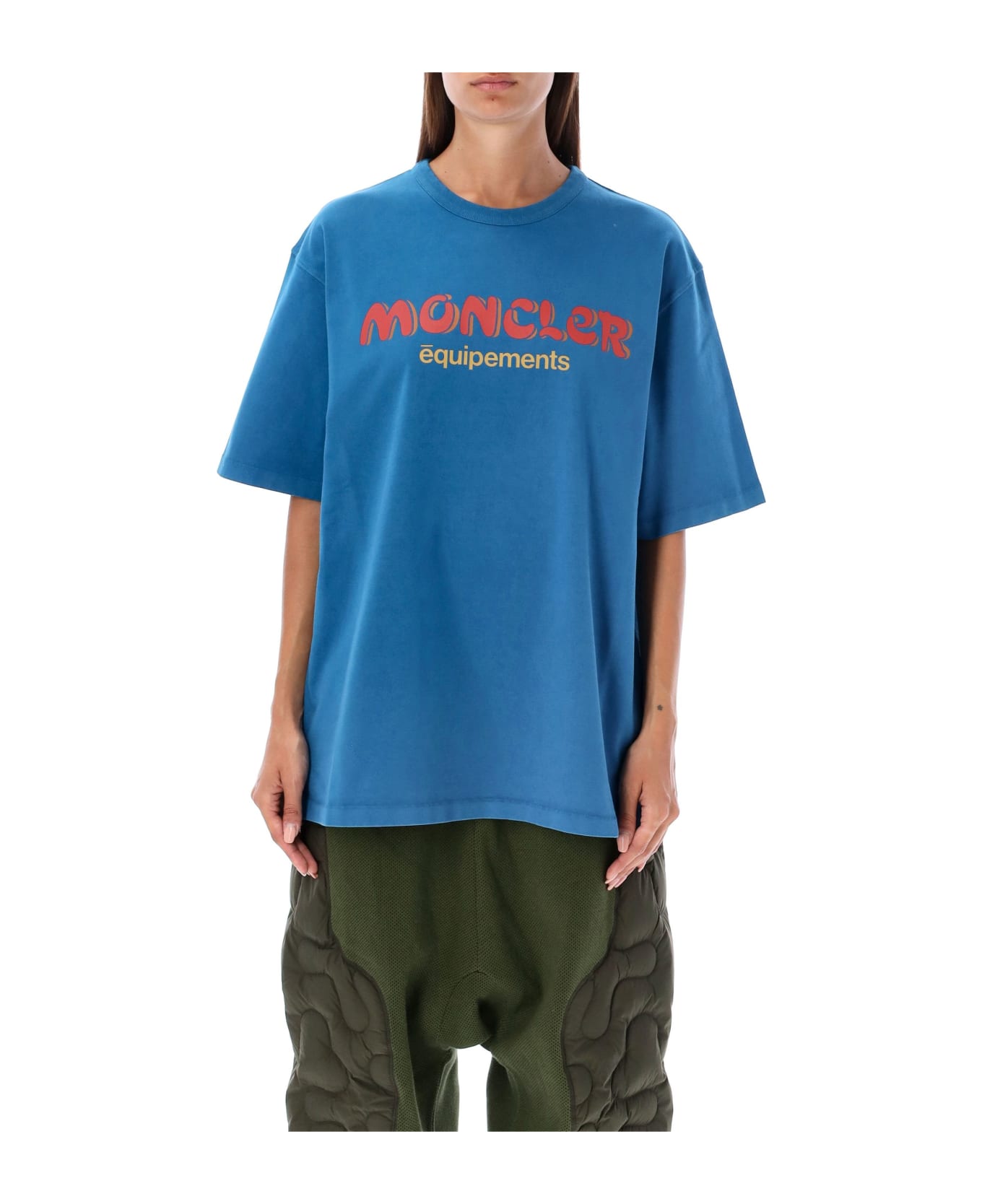 Moncler Genius Logo T-shirt - LT BLUE
