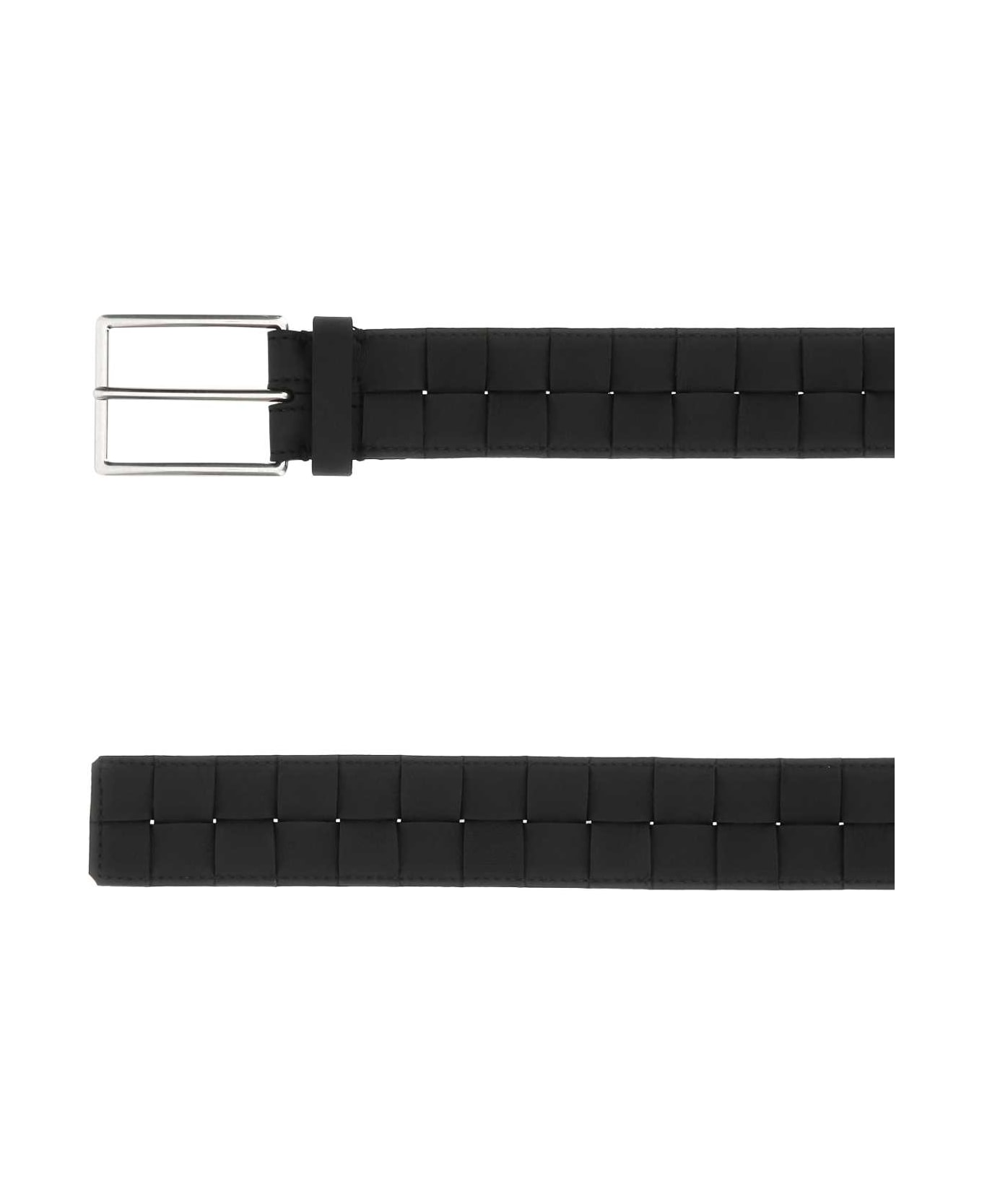 Bottega Veneta Black Leather Belt - 8803