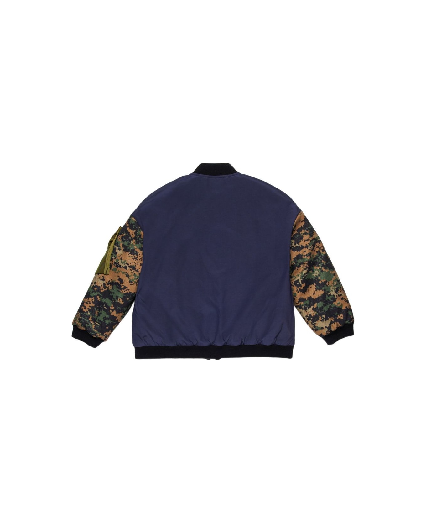 MYAR Patchwork Bomber Jacket - Blue