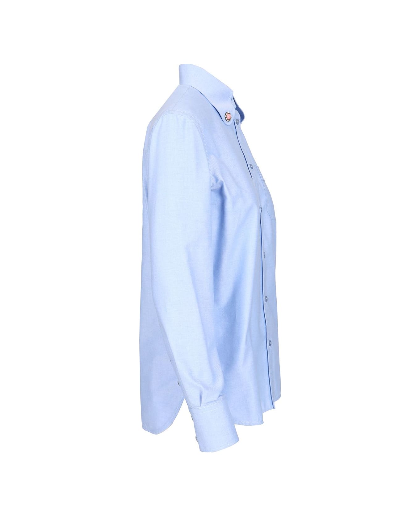 Valentino Oxford Cotton Shirt - Clear Blue
