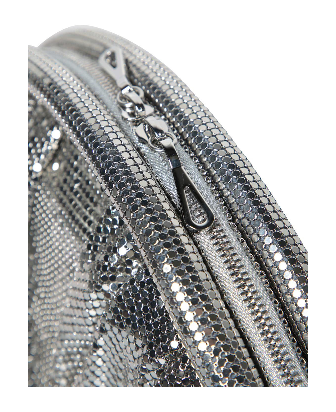 Paco Rabanne Silver Pixel Clutch - Metallic