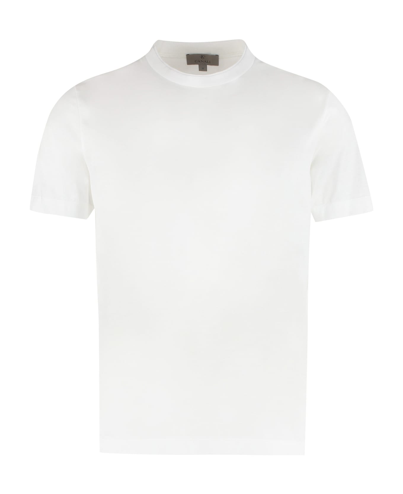 Canali Cotton Crew-neck T-shirt - White