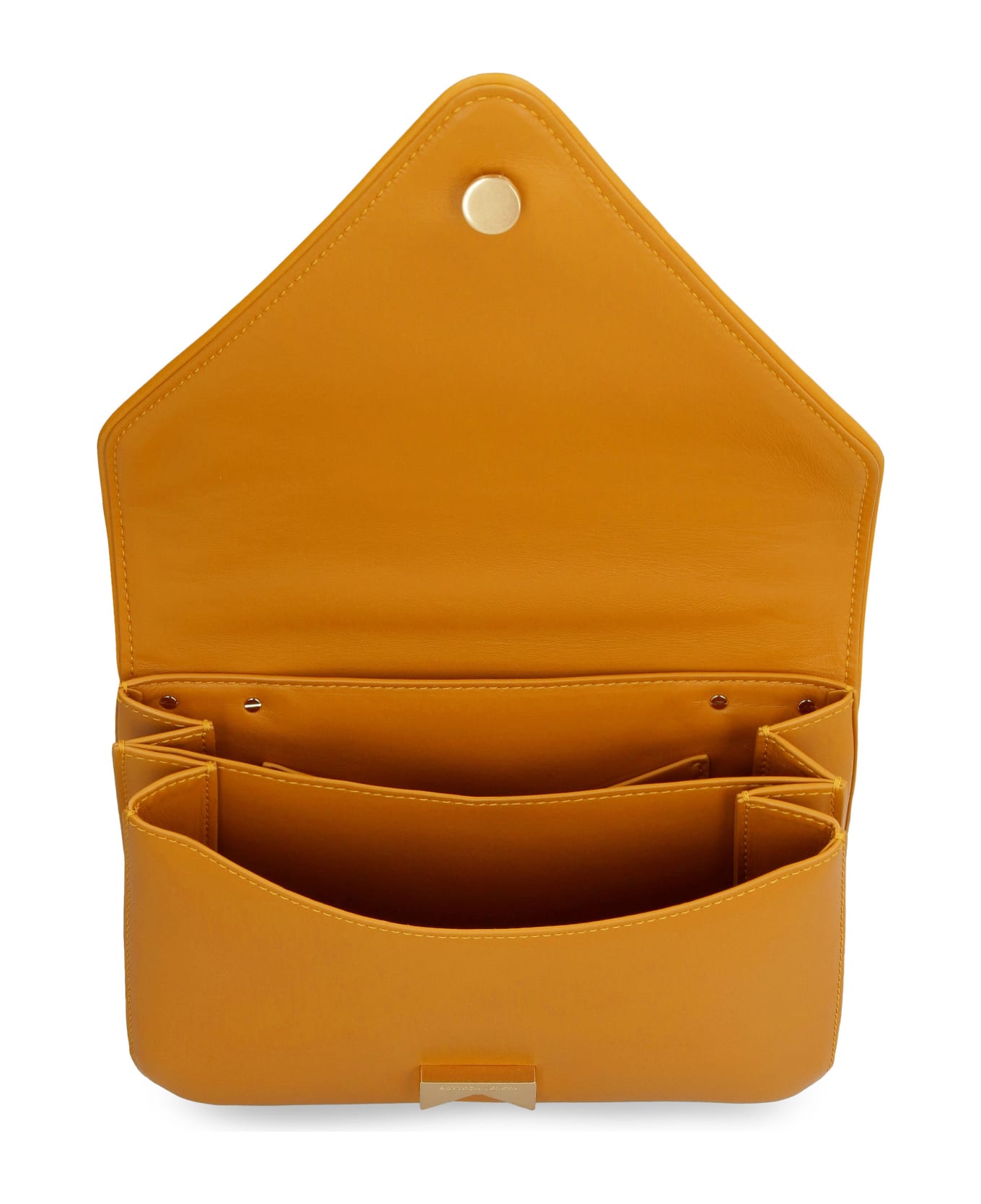 Bottega Veneta Mount Leather Envelope Bag - Mustard