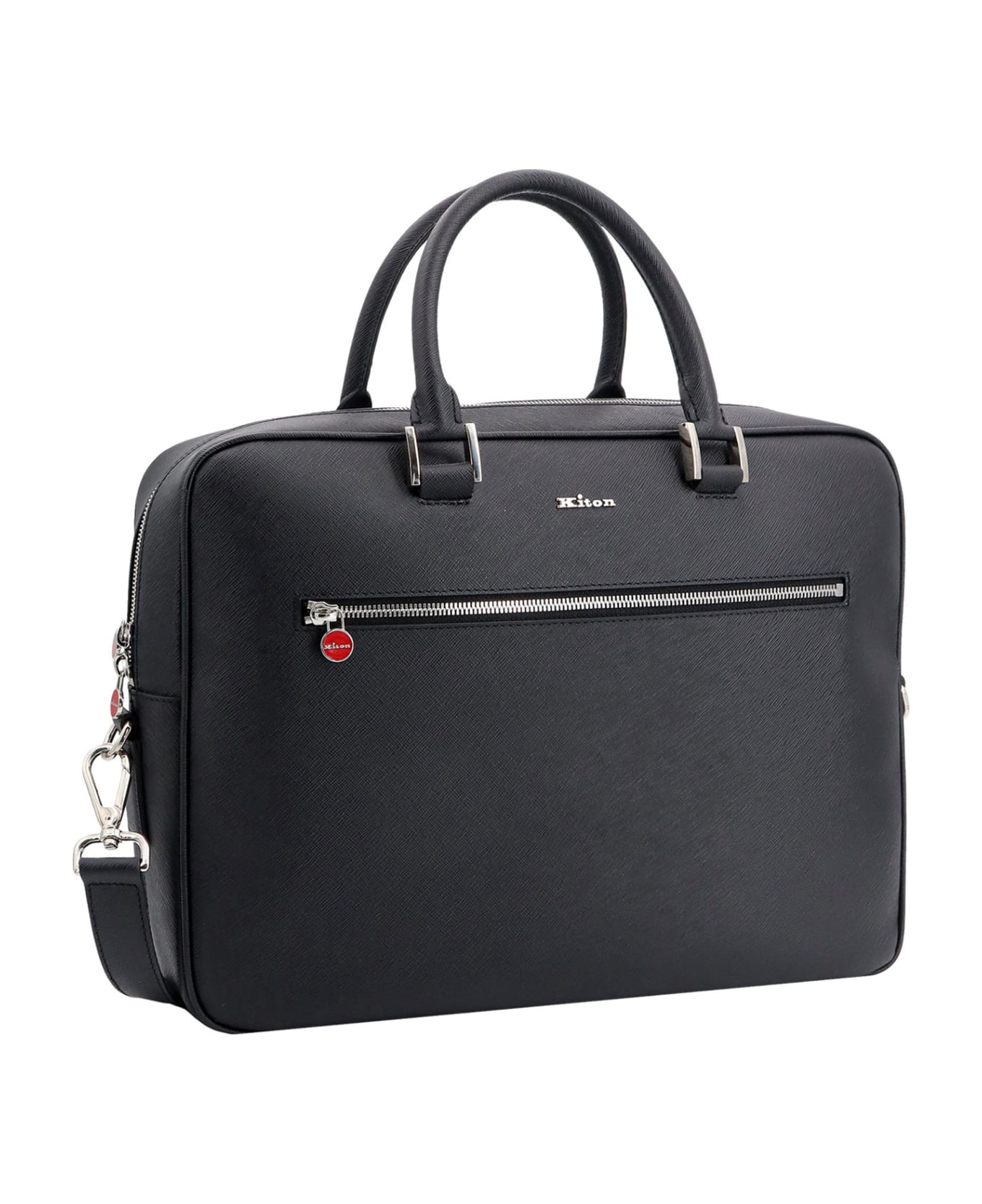 Kiton Leather Briefcase - Black